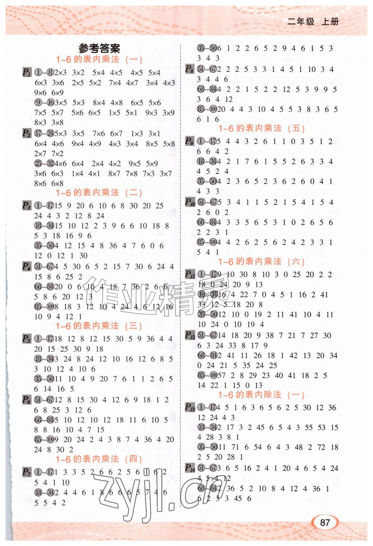 2026年每天100道口算题卡二年级上册人教版河北少年儿童出版社&nbsp;第1页