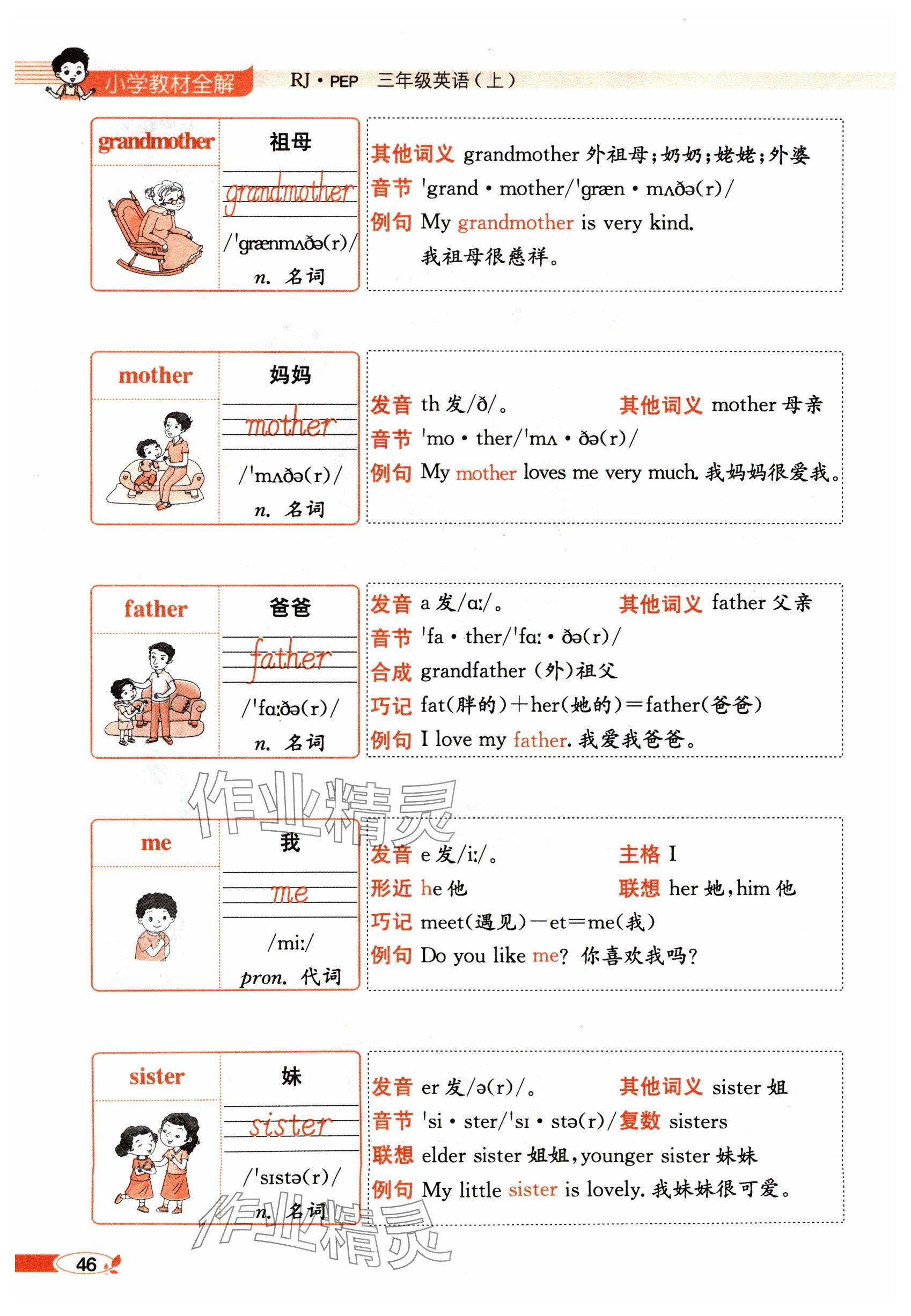 2024年教材課本三年級英語上冊人教版 第46頁