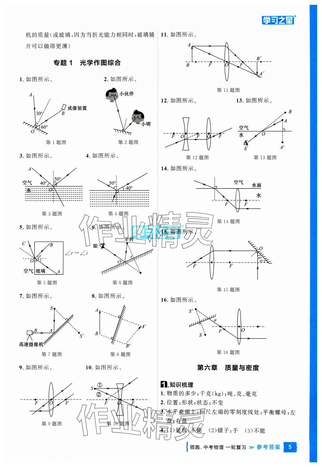 2025年領(lǐng)跑中考物理遼寧專版 參考答案第5頁(yè)