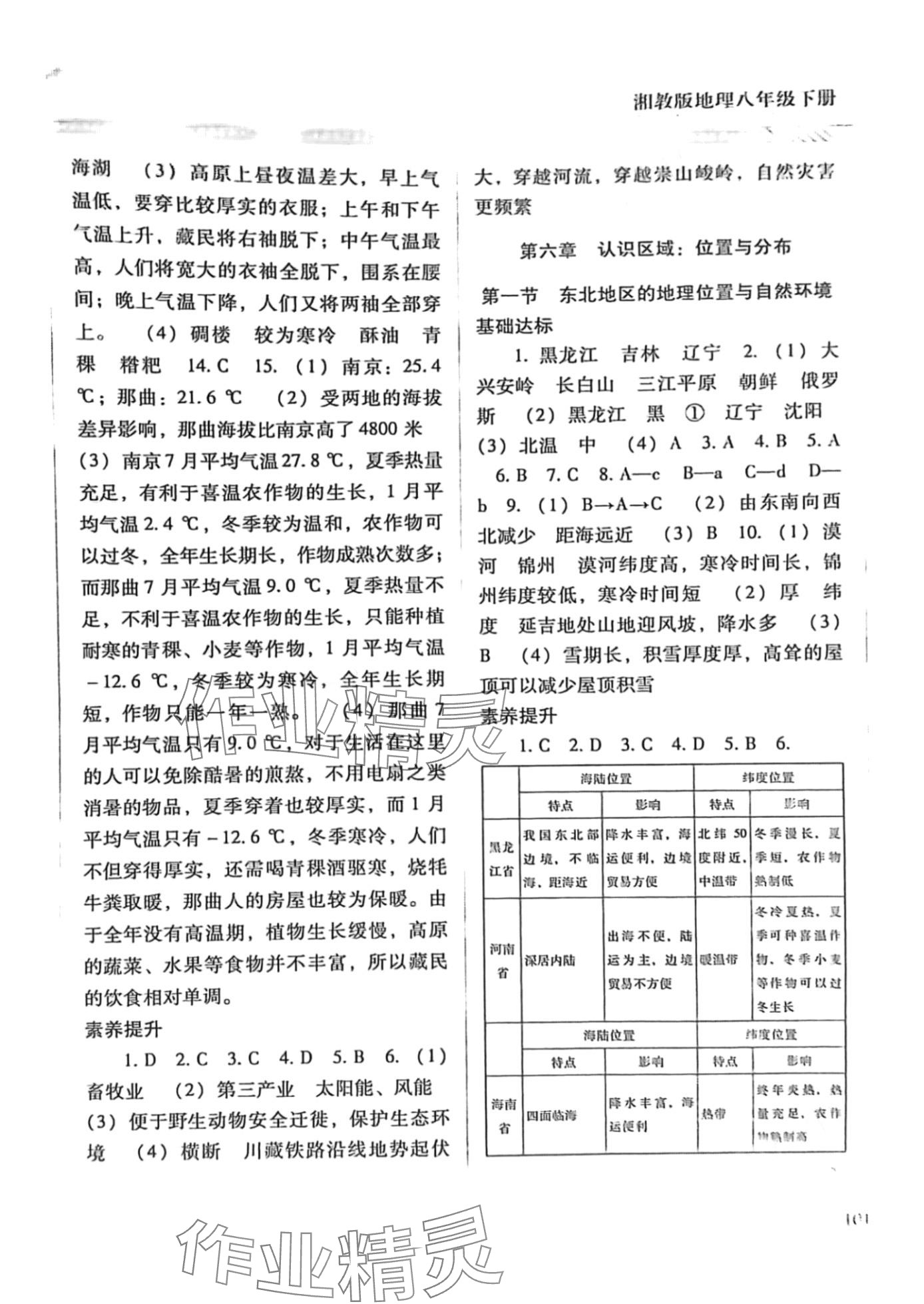 2024年同步實(shí)踐評(píng)價(jià)課程基礎(chǔ)訓(xùn)練八年級(jí)地理下冊(cè)湘教版 第3頁(yè)