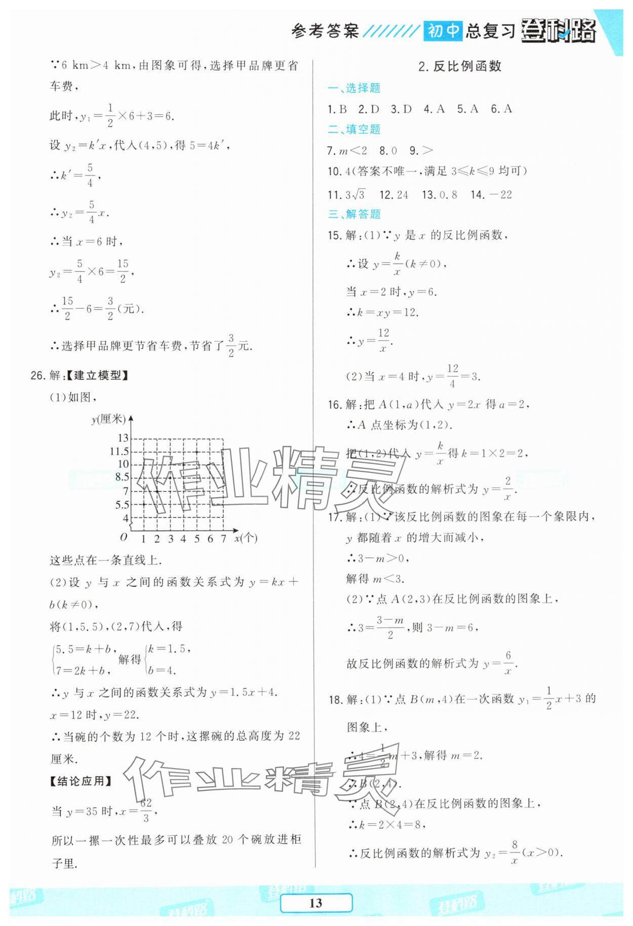 2025年勝券在握初中總復(fù)習數(shù)學人教版 參考答案第12頁