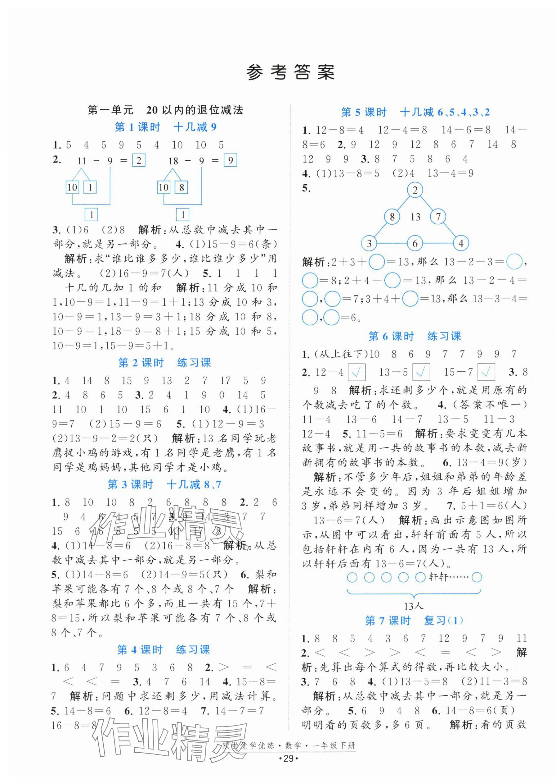 2024年歐啦優(yōu)學(xué)優(yōu)練一年級(jí)數(shù)學(xué)下冊(cè)蘇教版 第1頁