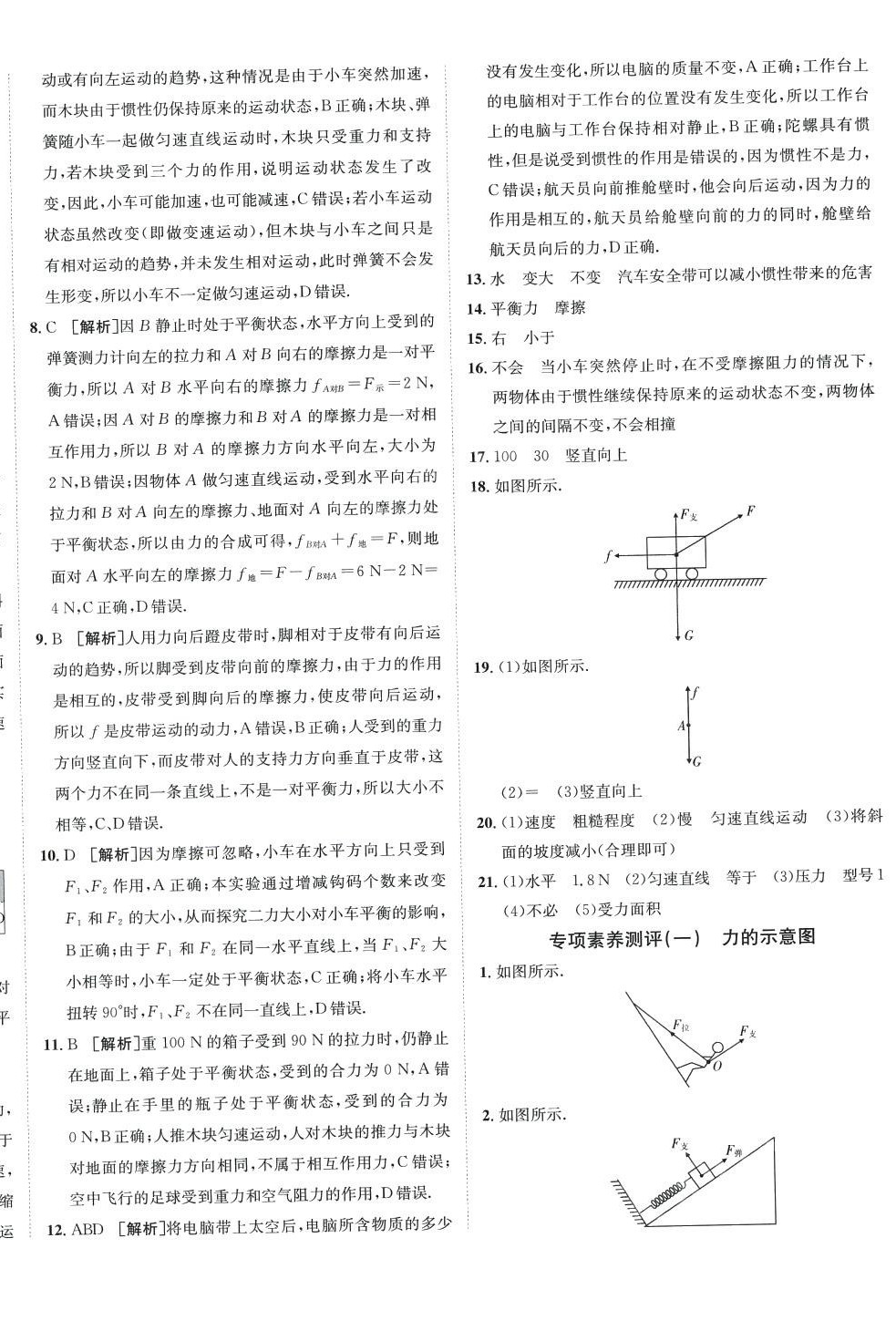 2024年海淀單元測試AB卷八年級物理下冊人教版 第4頁