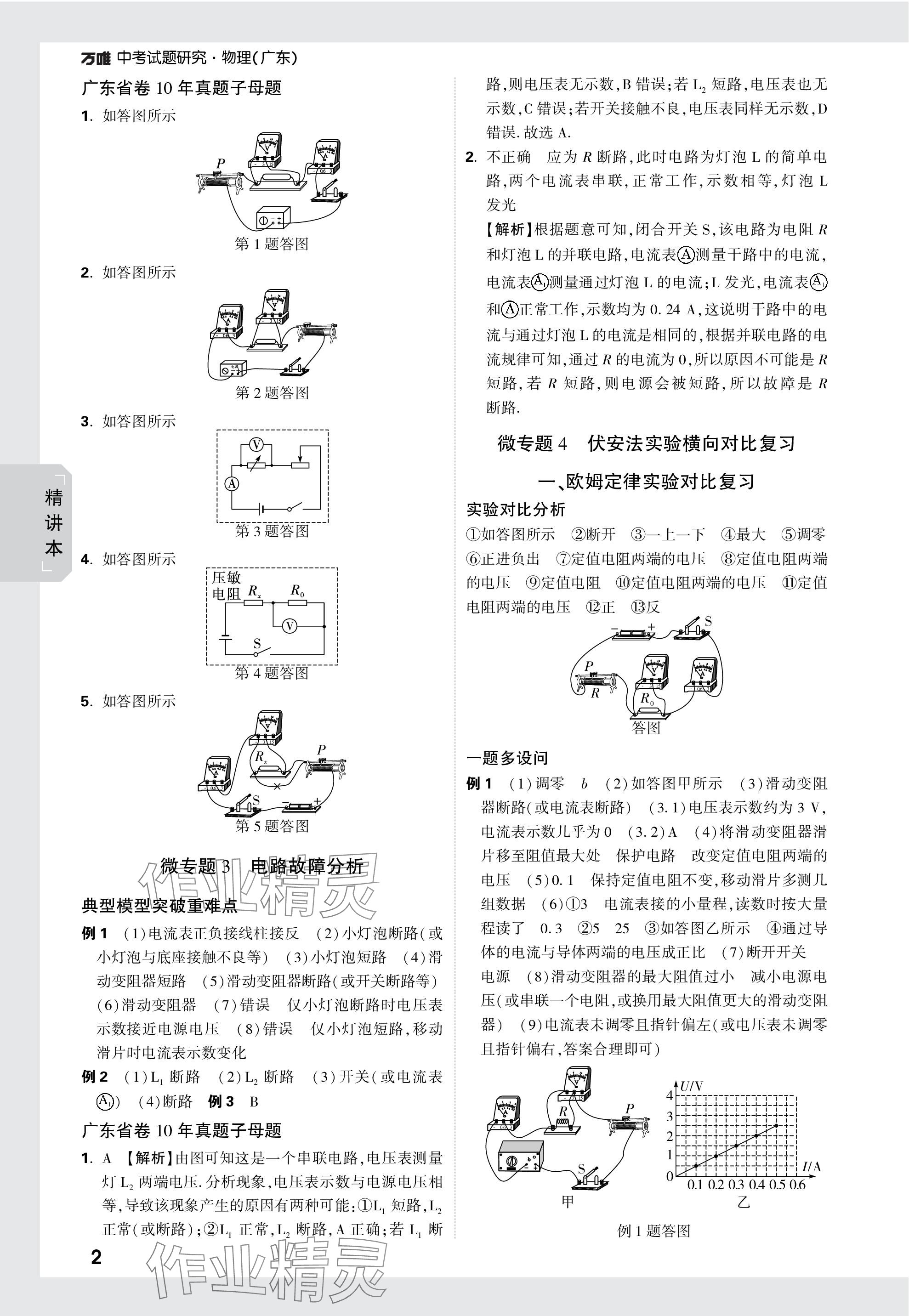 2024年萬唯中考試題研究物理廣東專版 參考答案第17頁