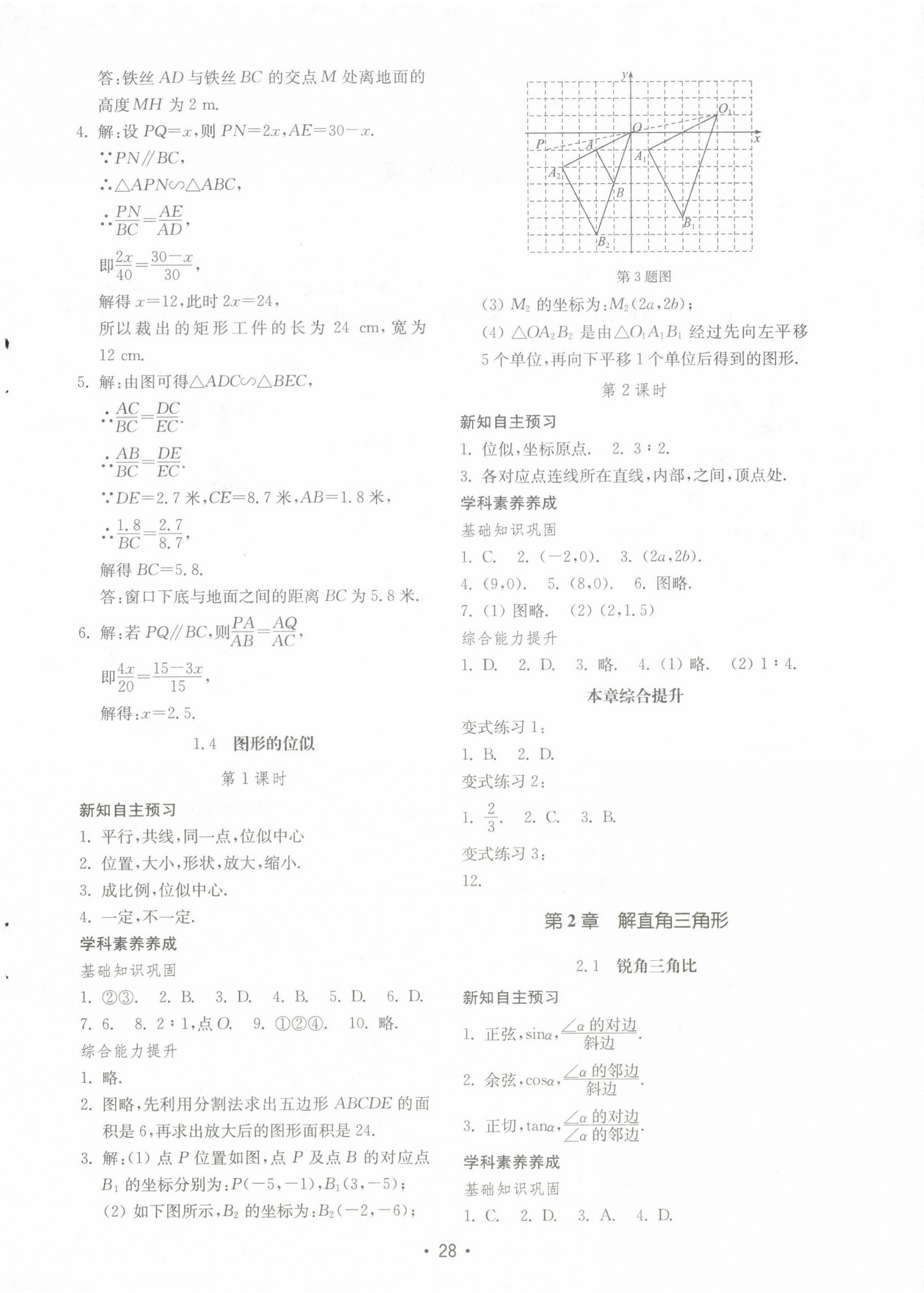 2024年初中基础训练山东教育出版社九年级数学上册青岛版 第4页