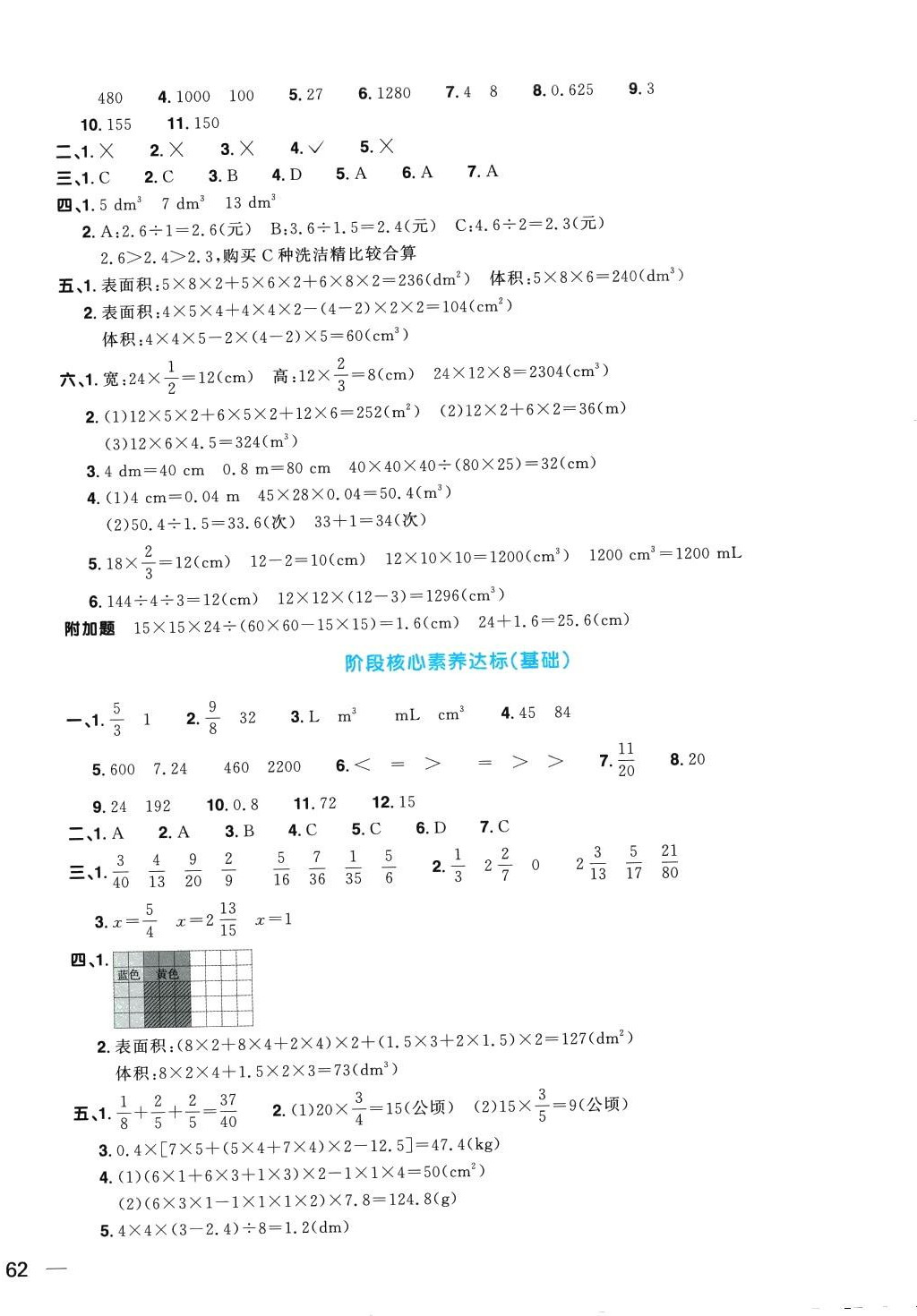 2024年阳光同学一线名师全优好卷五年级数学下册北师大版 第4页