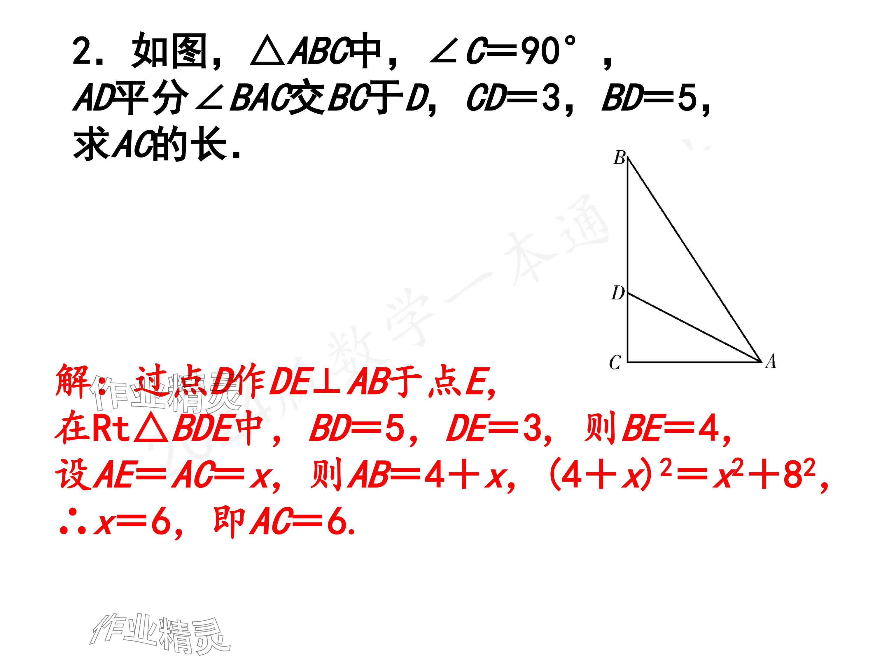 2024年一本通武漢出版社八年級數(shù)學(xué)上冊北師大版精簡版 參考答案第3頁