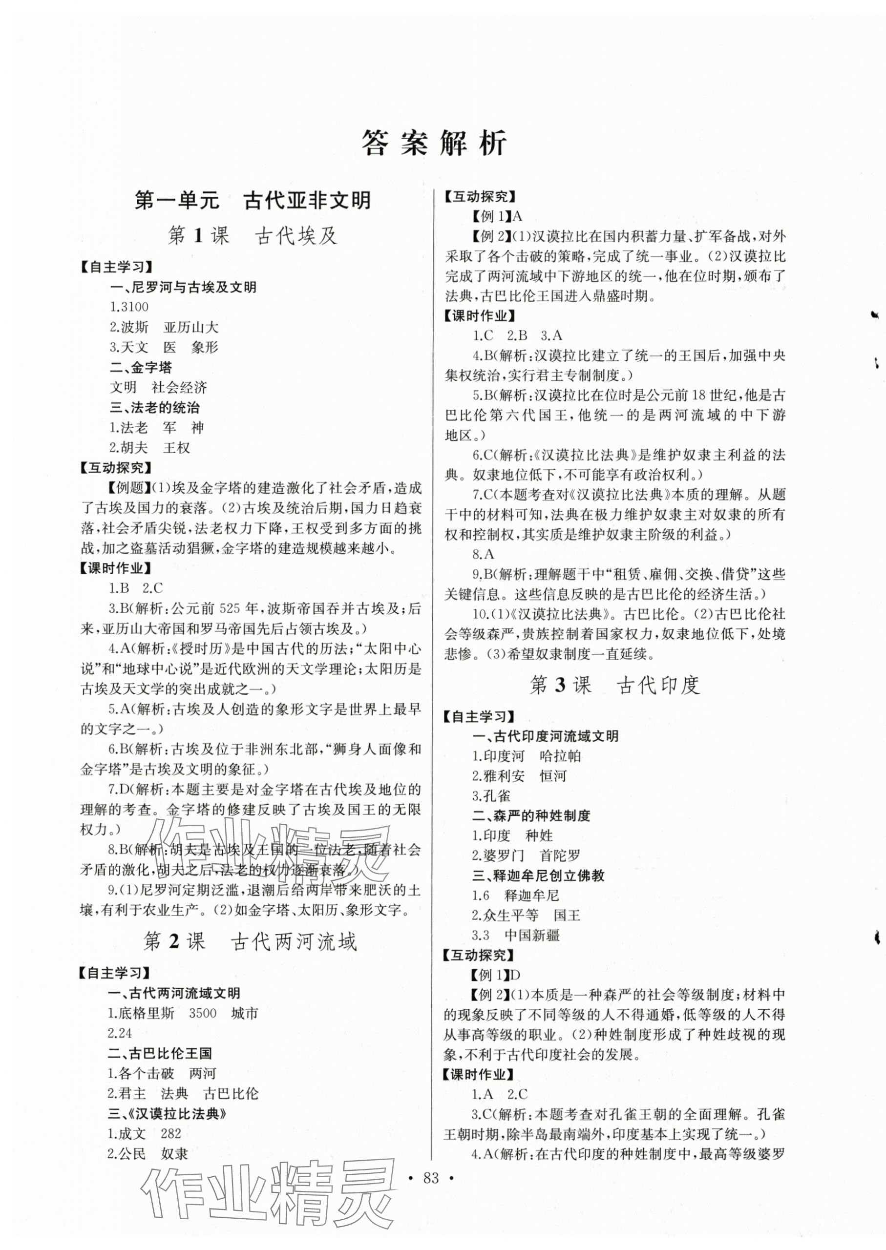 2025年长江全能学案同步练习册九年级历史上册人教版 第1页