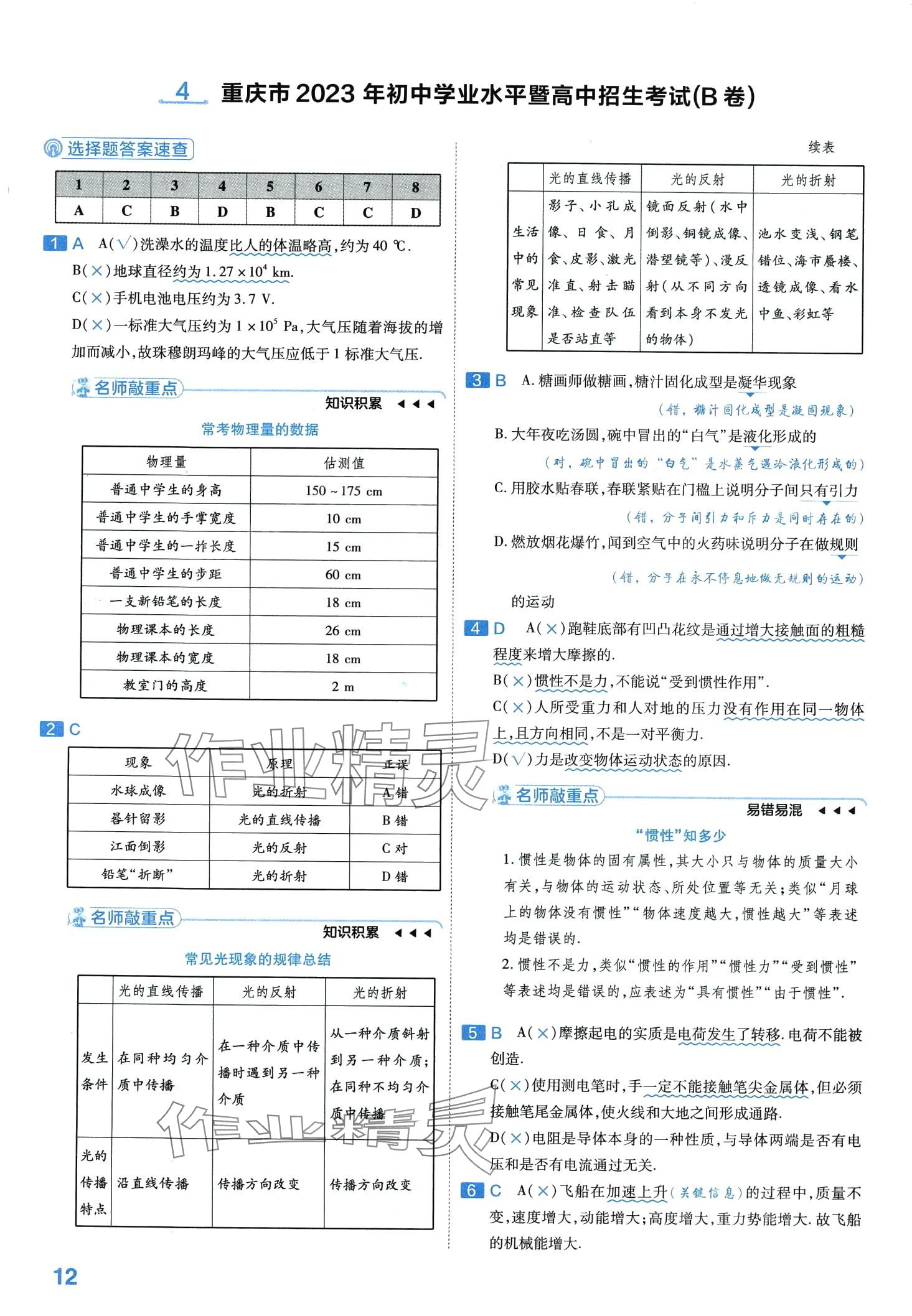 2024年金考卷中考試卷匯編45套物理中考 第14頁