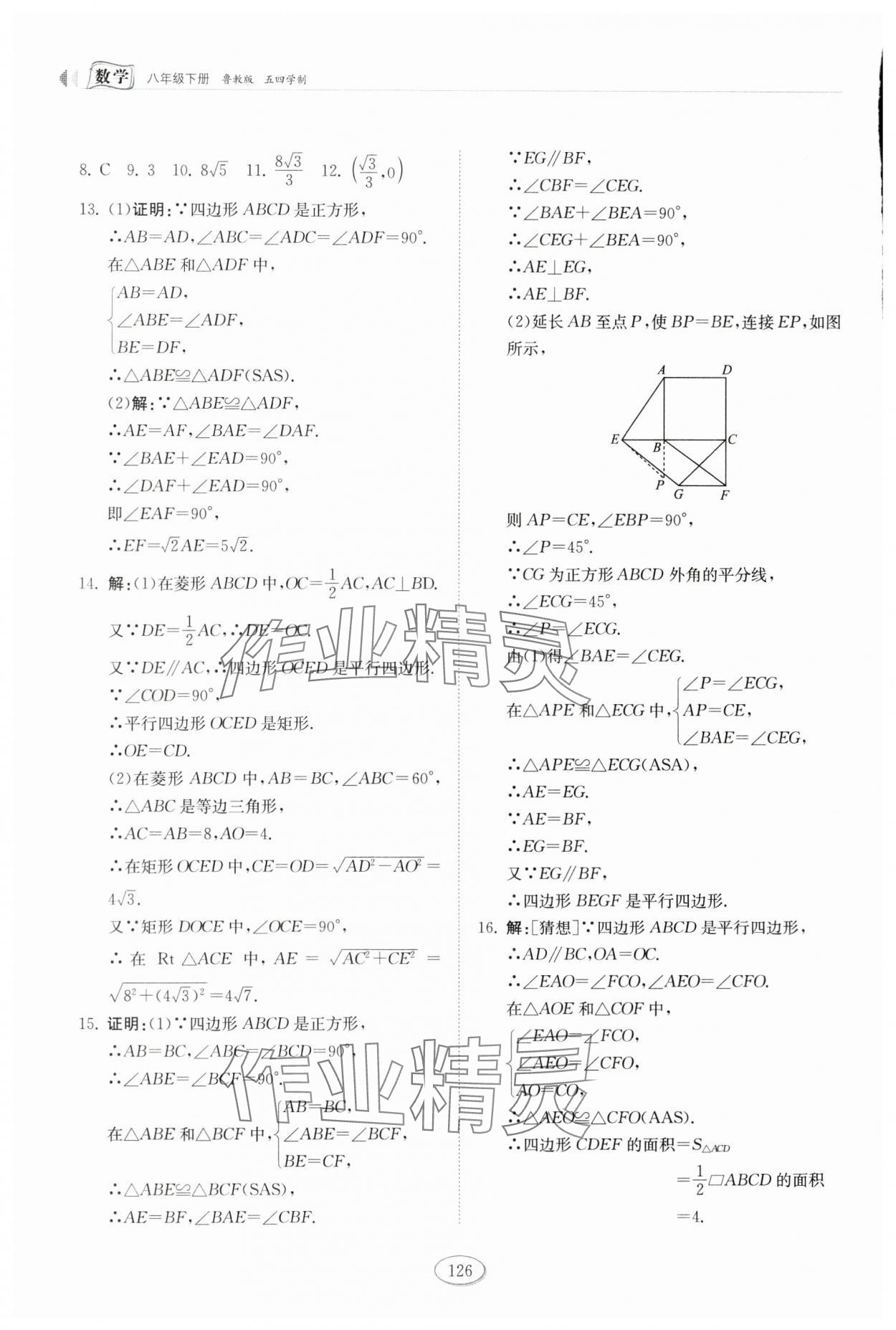 2024年同步練習(xí)冊(cè)山東科學(xué)技術(shù)出版社八年級(jí)數(shù)學(xué)下冊(cè)魯教版54制 第6頁(yè)