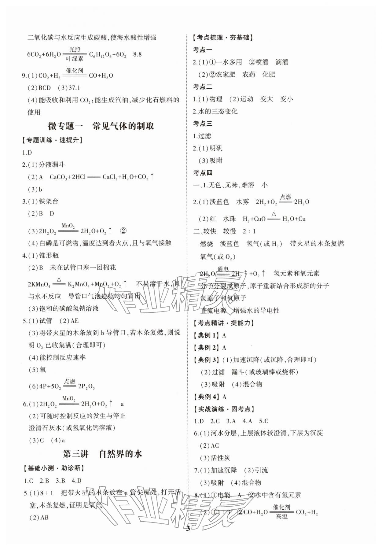 2026年初中总复习手册山东科学技术出版社化学&nbsp;第3页