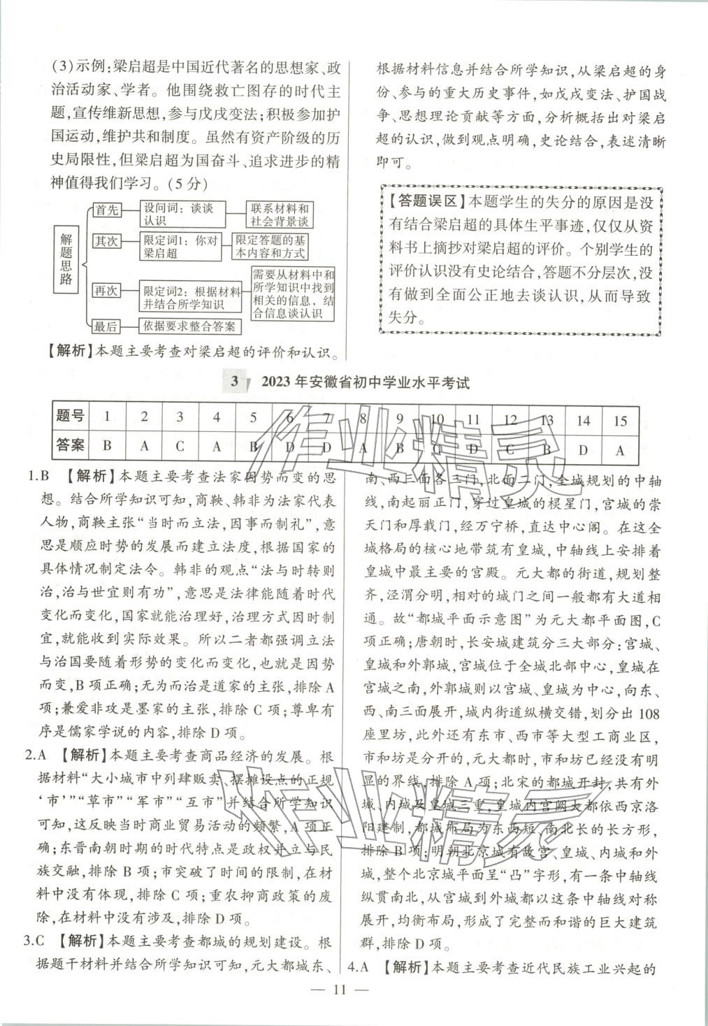 2025年秒杀中考九年级历史全一册人教版安徽专版&nbsp;第11页