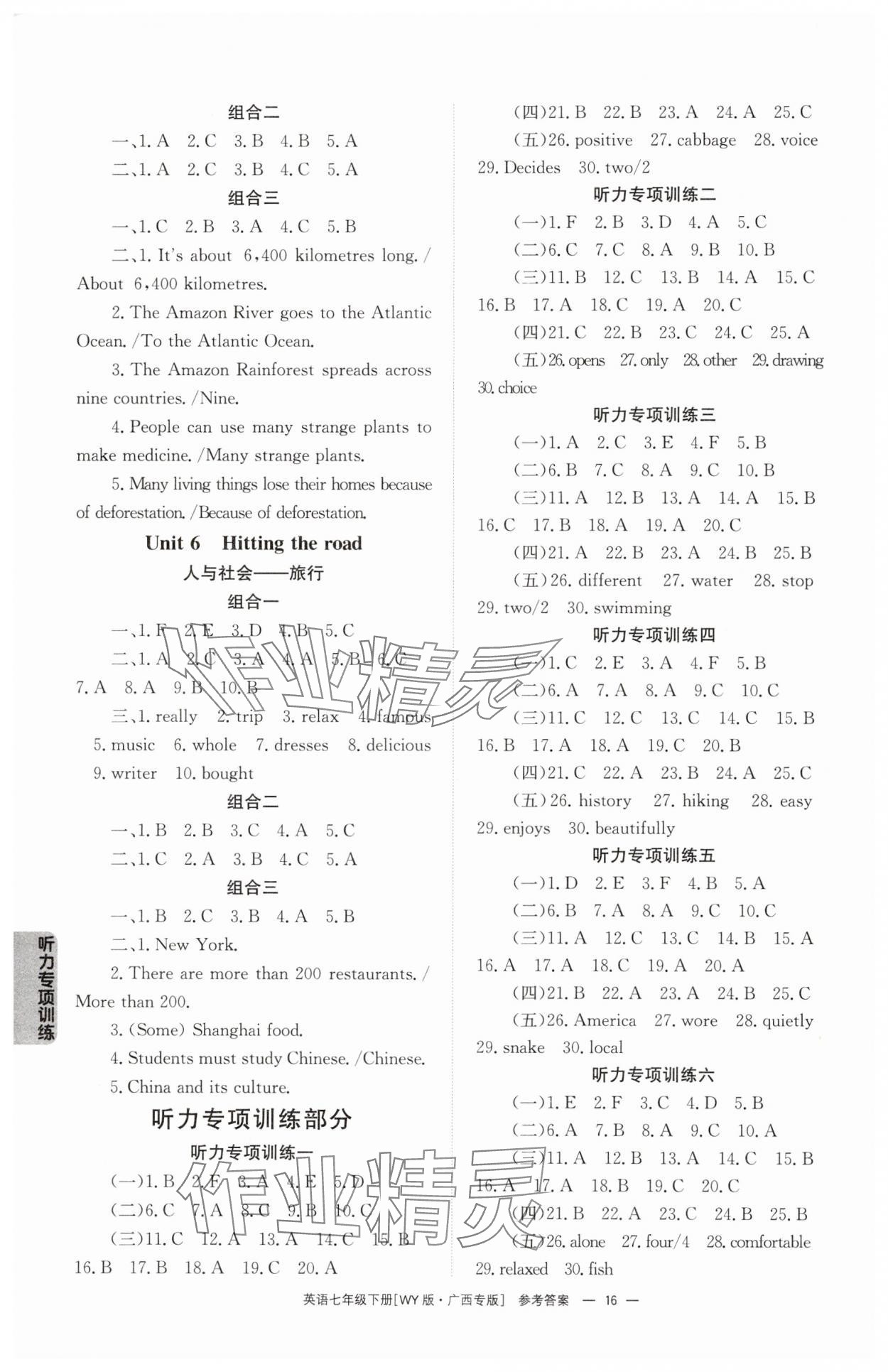 2025年全效學(xué)習(xí)同步學(xué)練測(cè)七年級(jí)英語(yǔ)下冊(cè)外研版廣西專版 第16頁(yè)