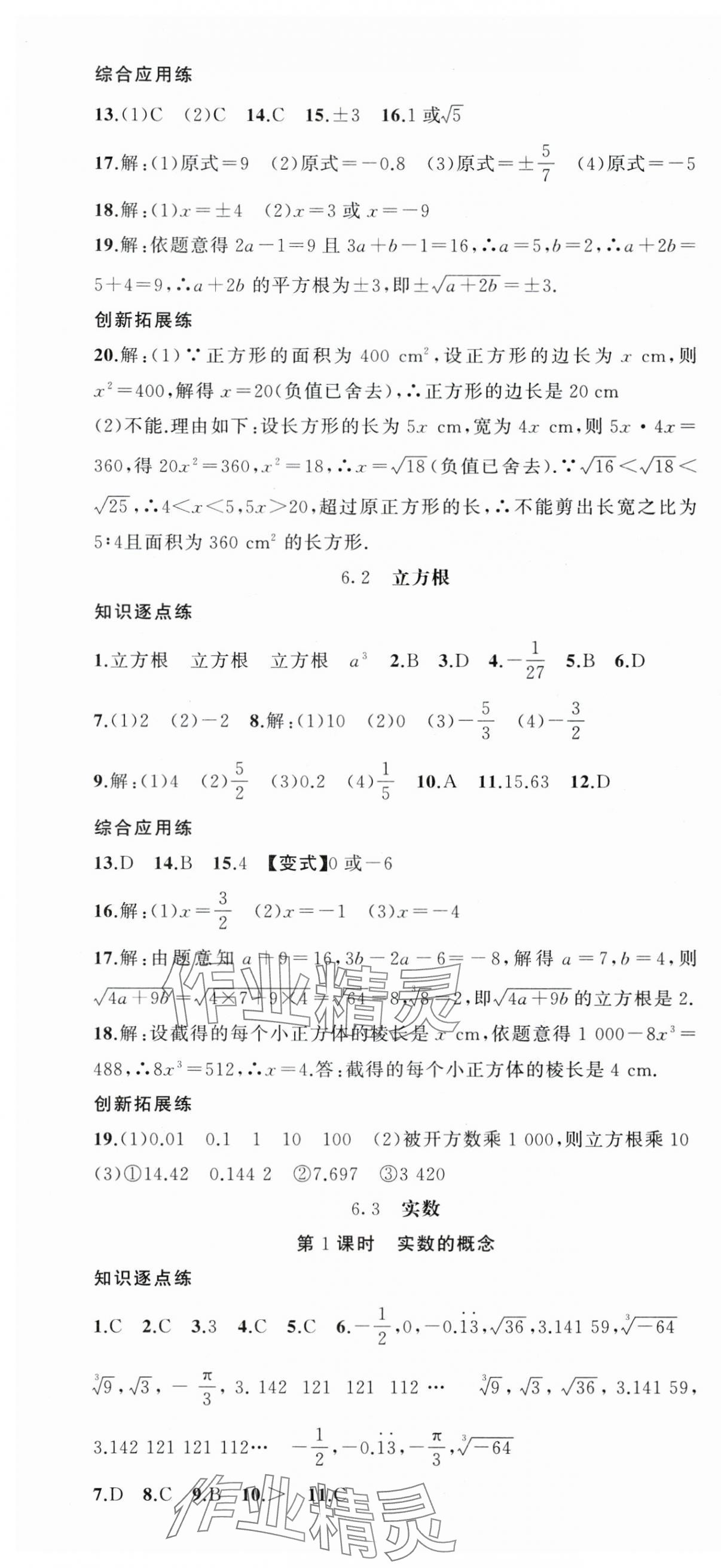 2024年同步作業(yè)本練闖考七年級(jí)數(shù)學(xué)下冊(cè)人教版安徽專(zhuān)版 第10頁(yè)