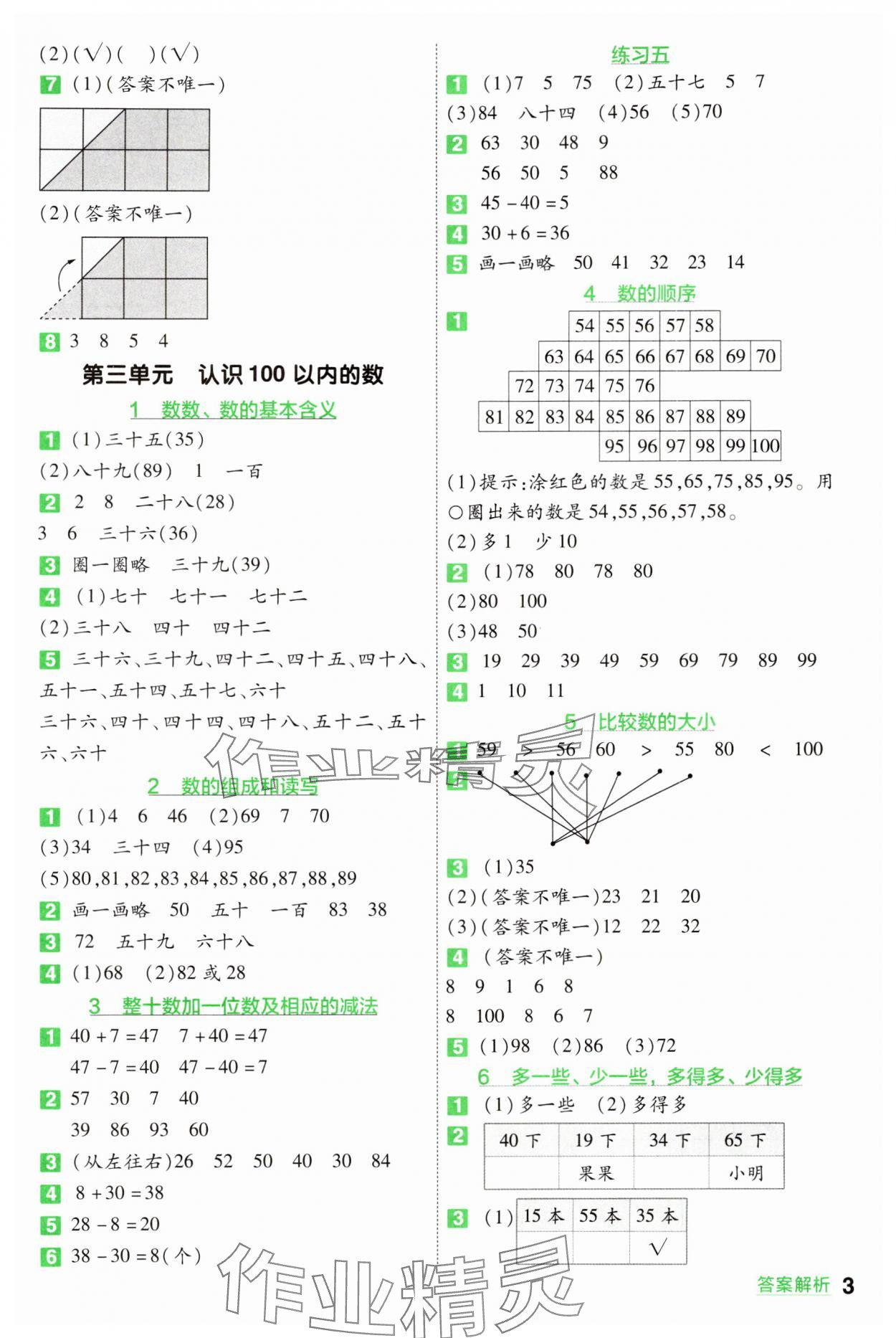 2024年一遍過一年級小學(xué)數(shù)學(xué)下冊蘇教版 第3頁