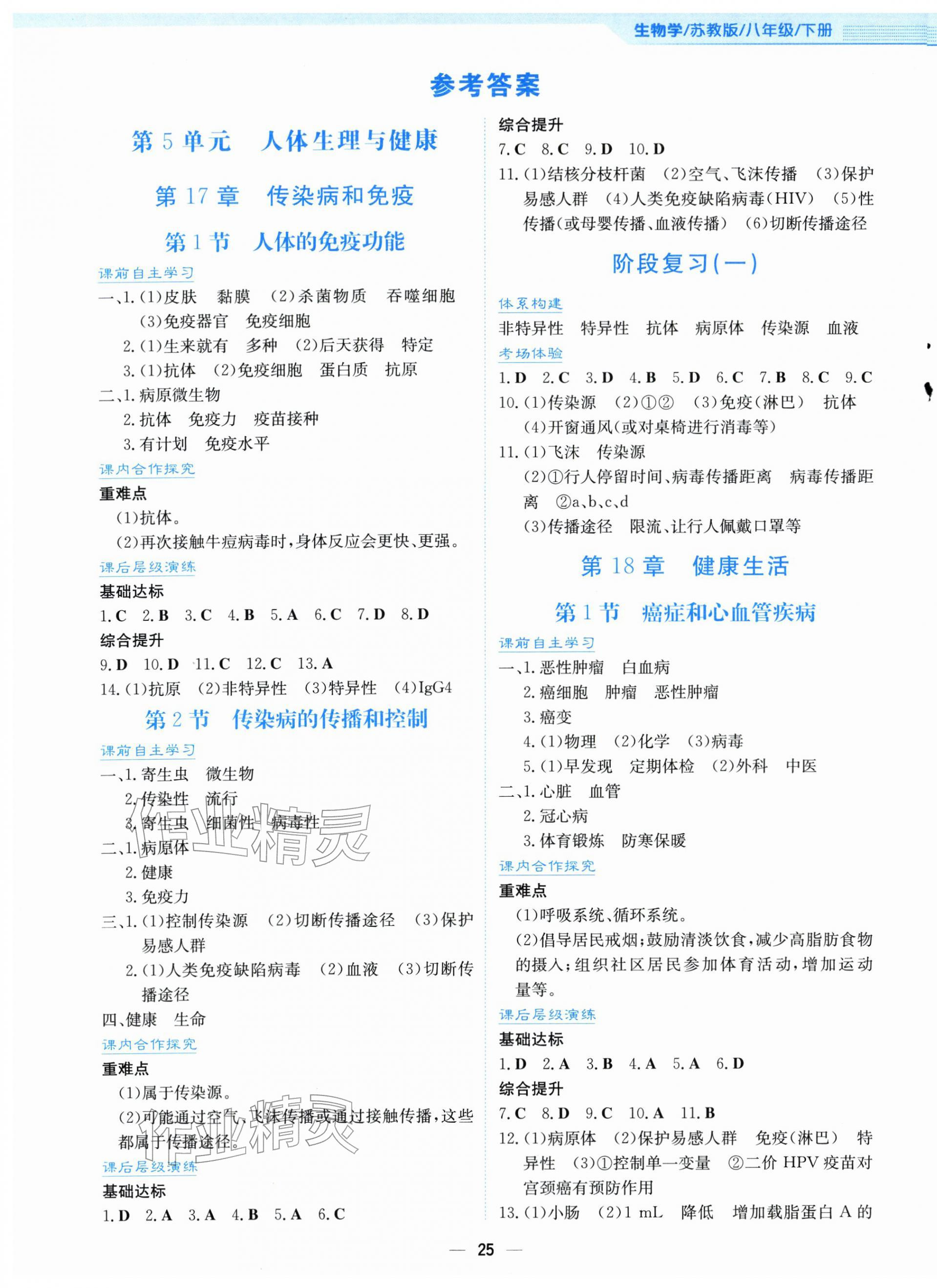 2026年新编基础训练八年级生物下册苏教版&nbsp;第1页