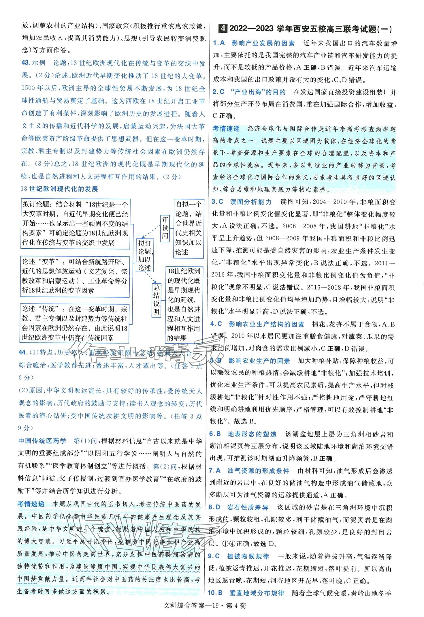 2024年金考卷45套匯編高中文綜通用版 第21頁