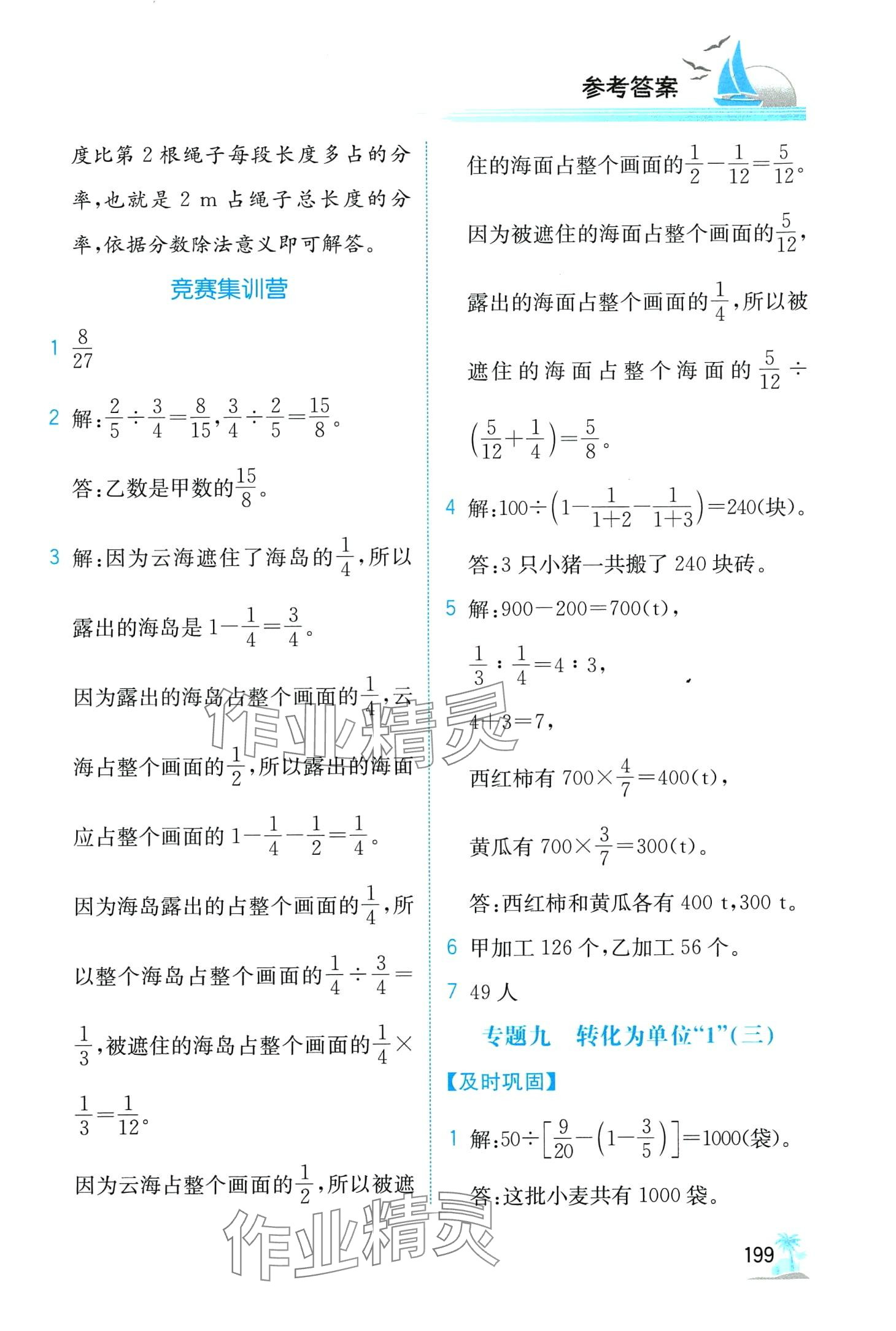 2024年金博士一点全通六年级数学全一册通用版 第13页