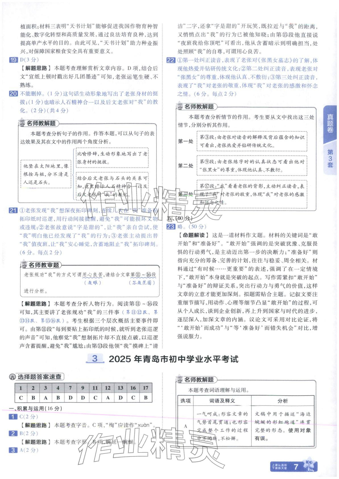 2026年金考卷中考试题汇编45套语文人教版山东专版 第7页