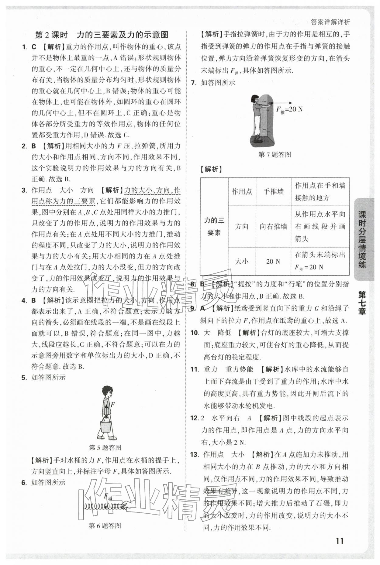 2026年万唯中考情境题八年级物理下册苏科版&nbsp;参考答案第11页