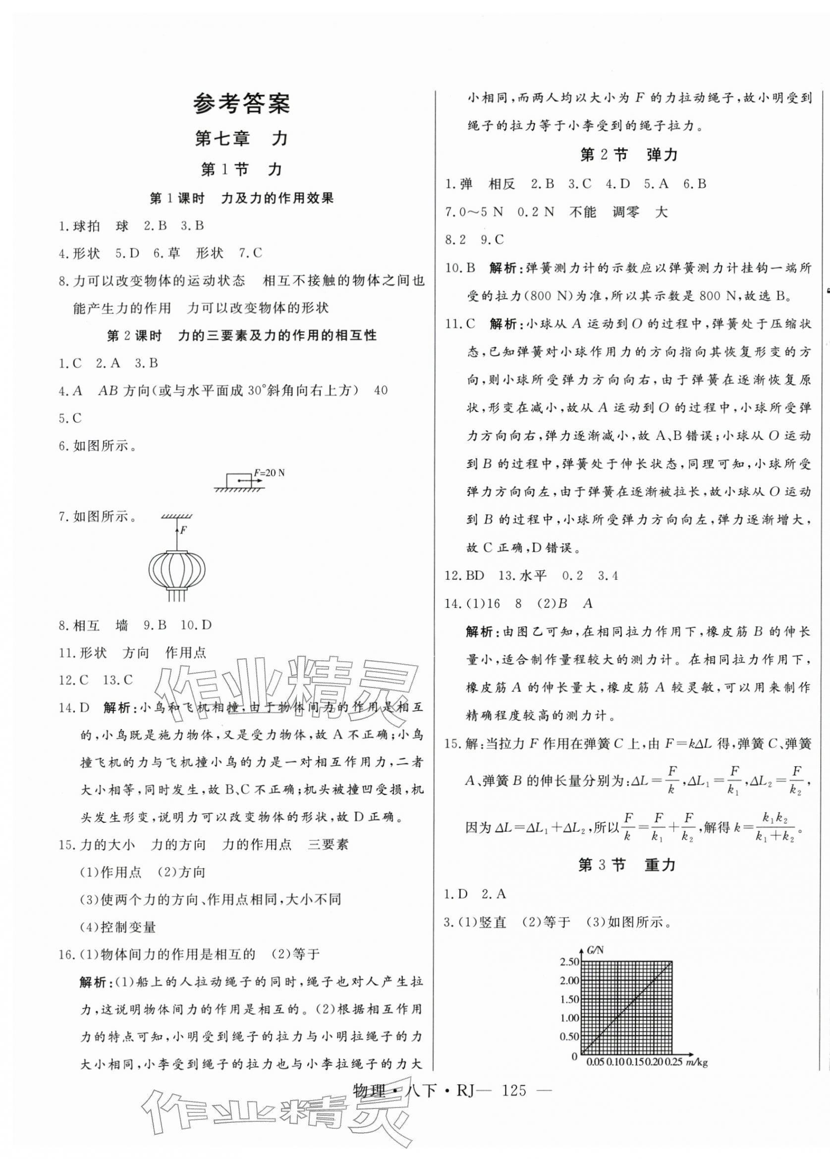 2026年新起点作业本八年级物理下册人教版&nbsp;第1页