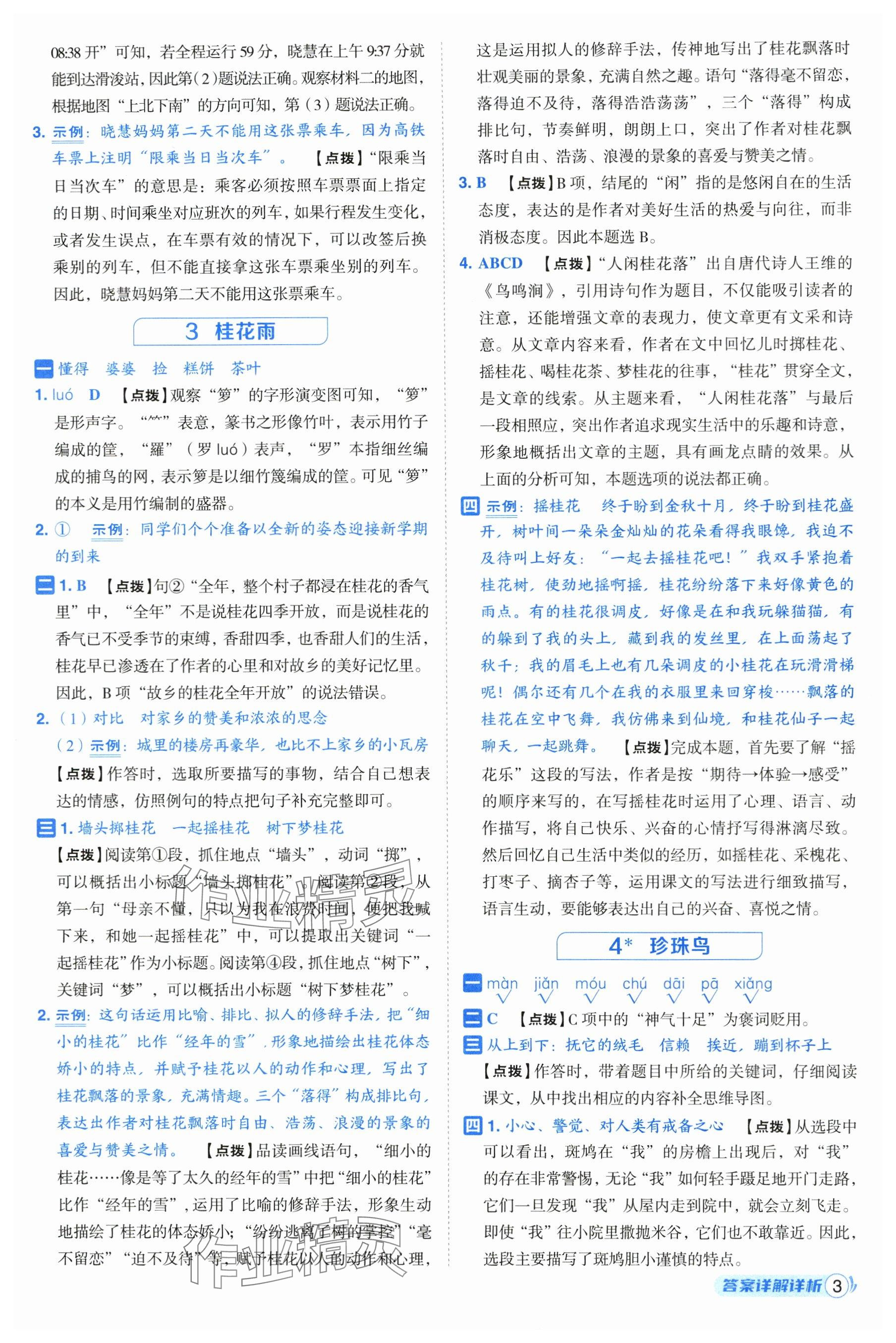 2025年綜合應用創新題典中點五年級語文上冊人教版（Y專版）&nbsp;參考答案第3頁