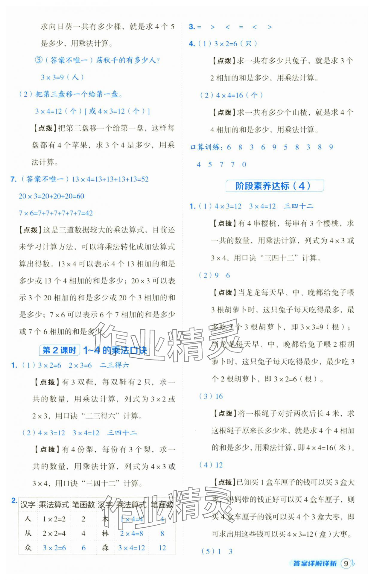 2024年綜合應用創(chuàng)新題典中點二年級數(shù)學上冊蘇教版 第9頁