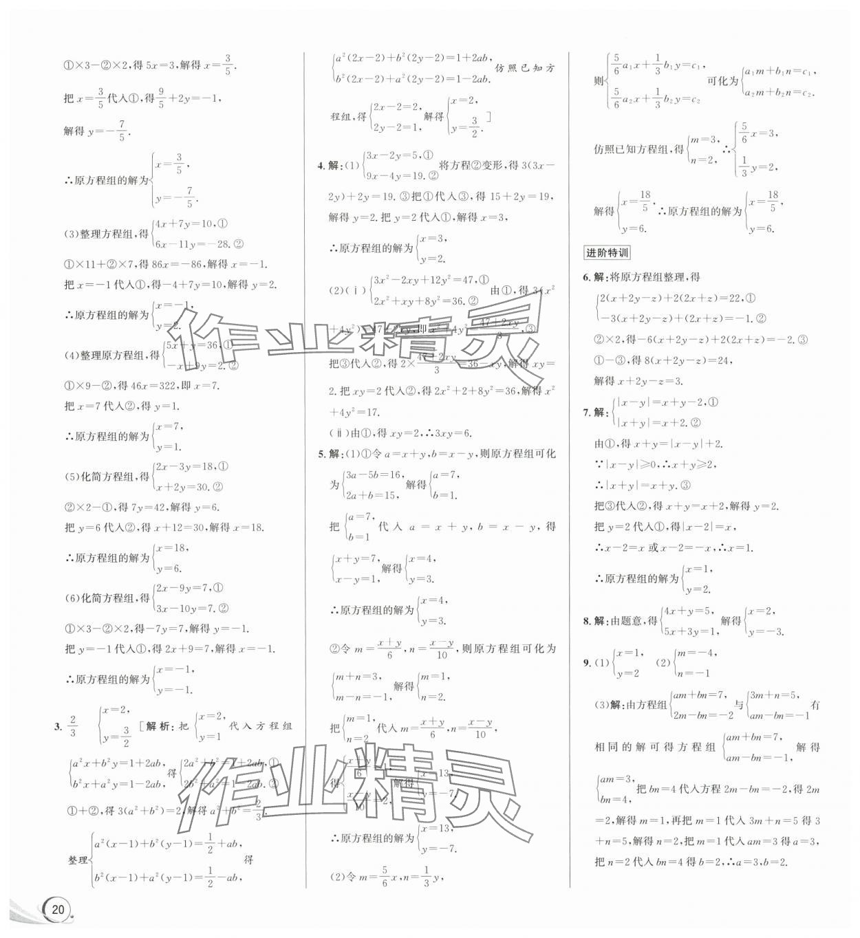 2024年優(yōu)加攻略七年級數(shù)學(xué)下冊浙教版 第8頁