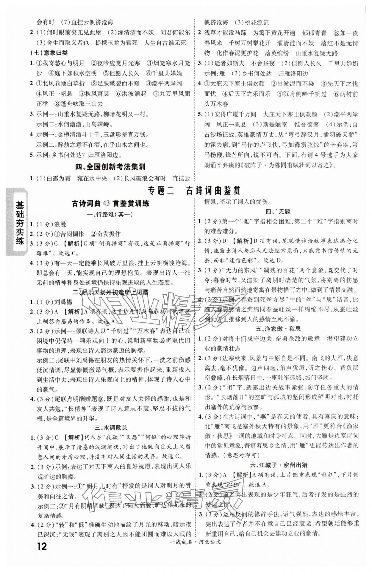 2024年一战成名考前新方案语文河北专版 第12页