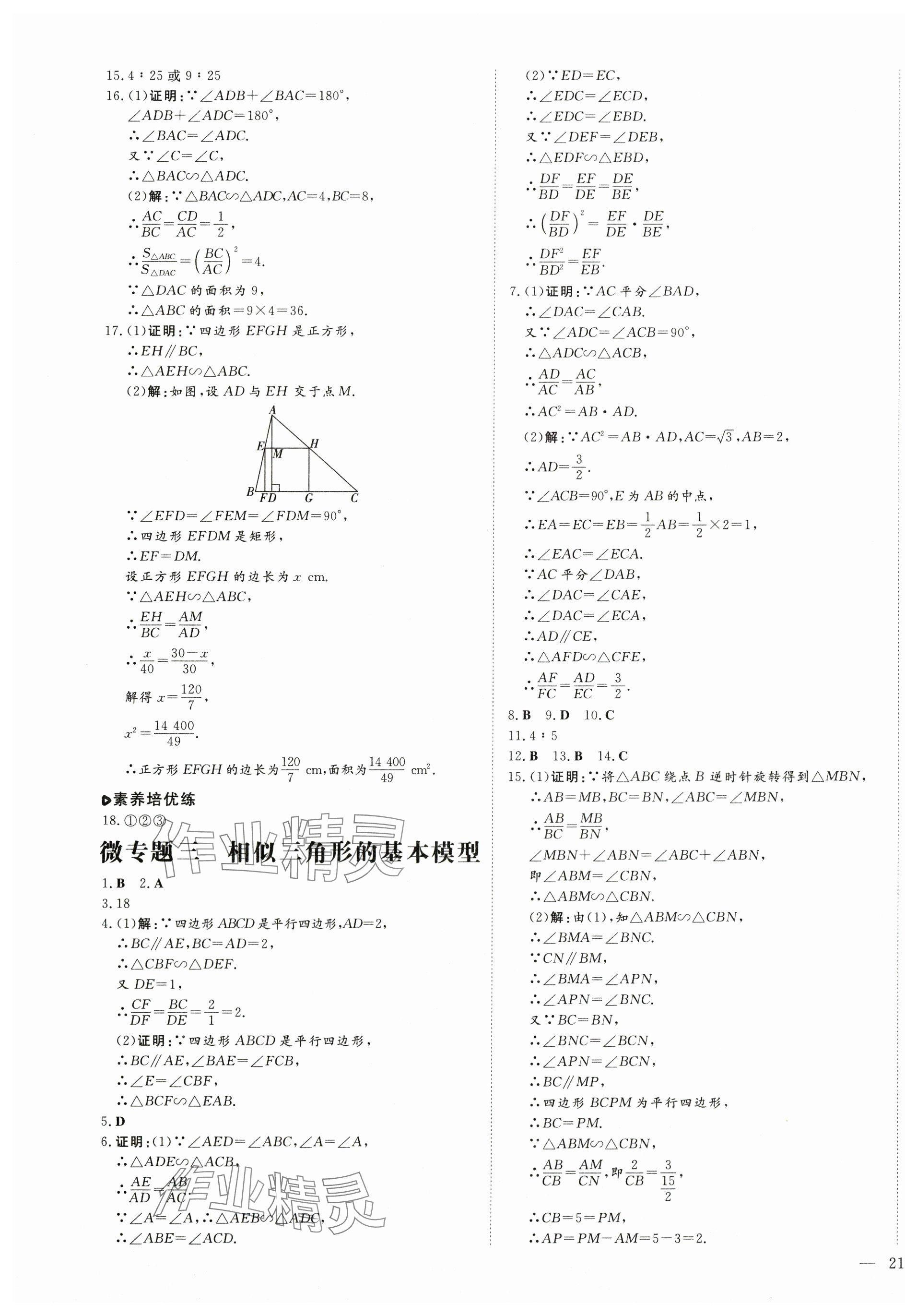 2025年練案九年級數學下冊人教版 第9頁