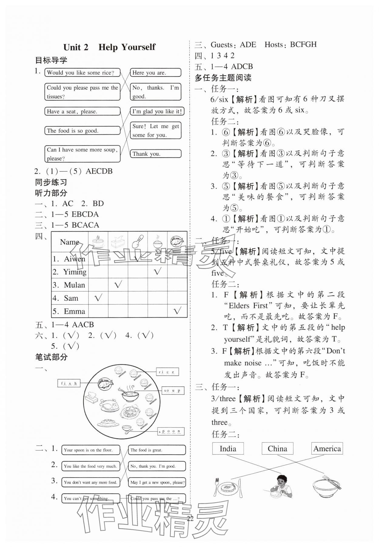 2025年目标实施手册四年级英语上册教科版广州专版 参考答案第2页