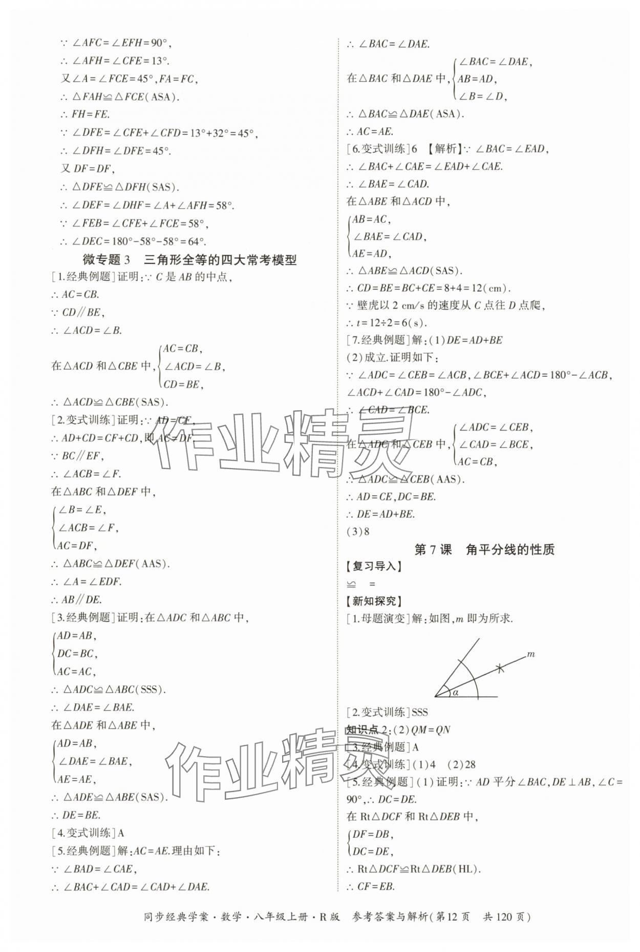 2025年同步經典學案八年級數學上冊人教版&nbsp;第12頁