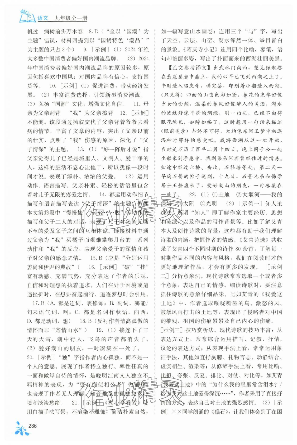 2025年自主学习能力测评九年级语文全一册人教版 第10页