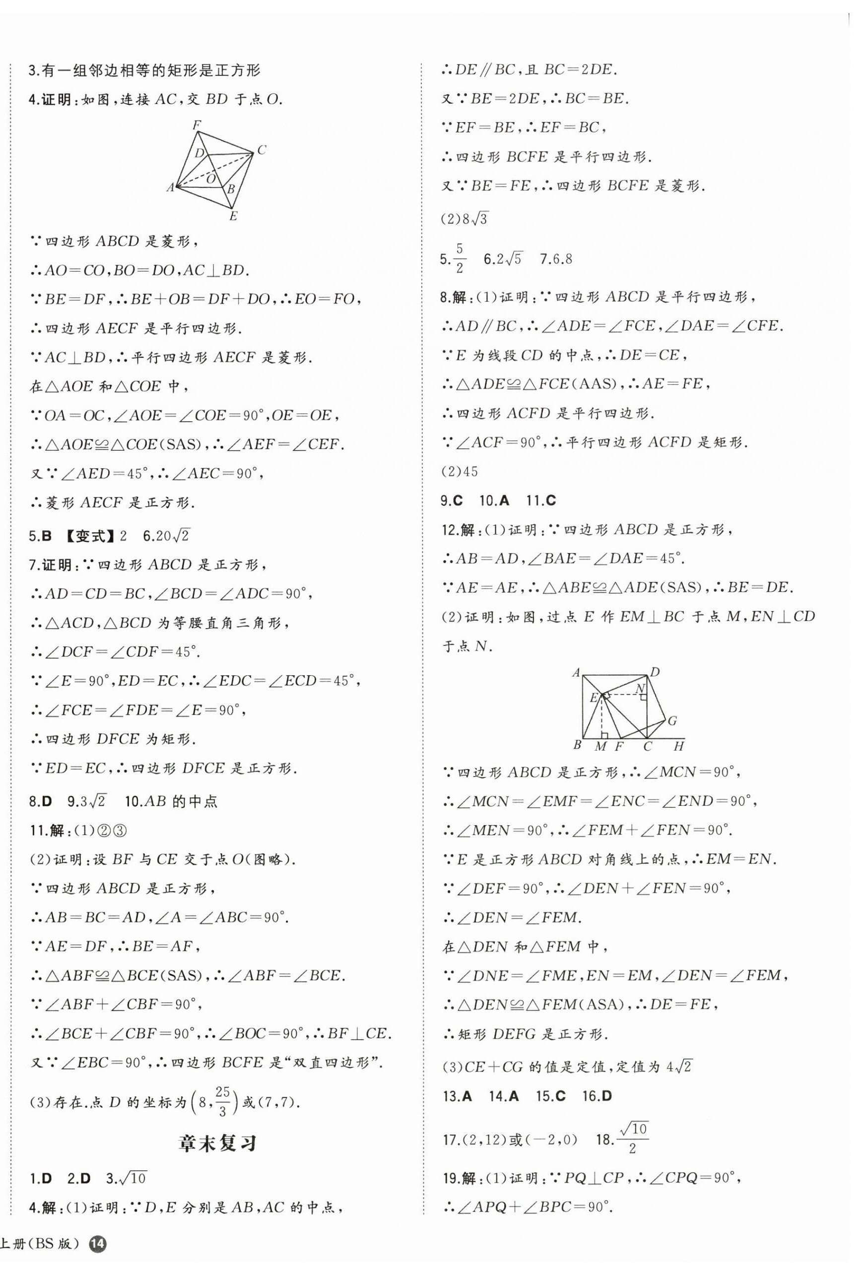 2025年一本初中同步一本训练方案九年级初中数学上册北师大版 第4页