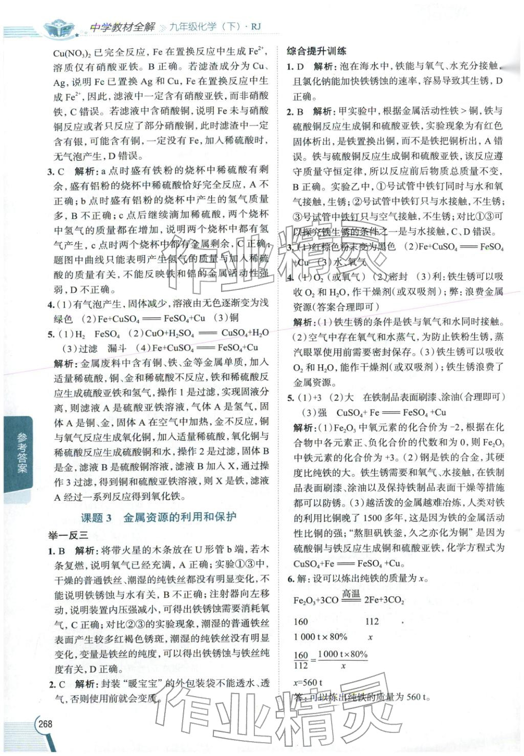 2026年教材全解九年级化学下册人教版 第2页