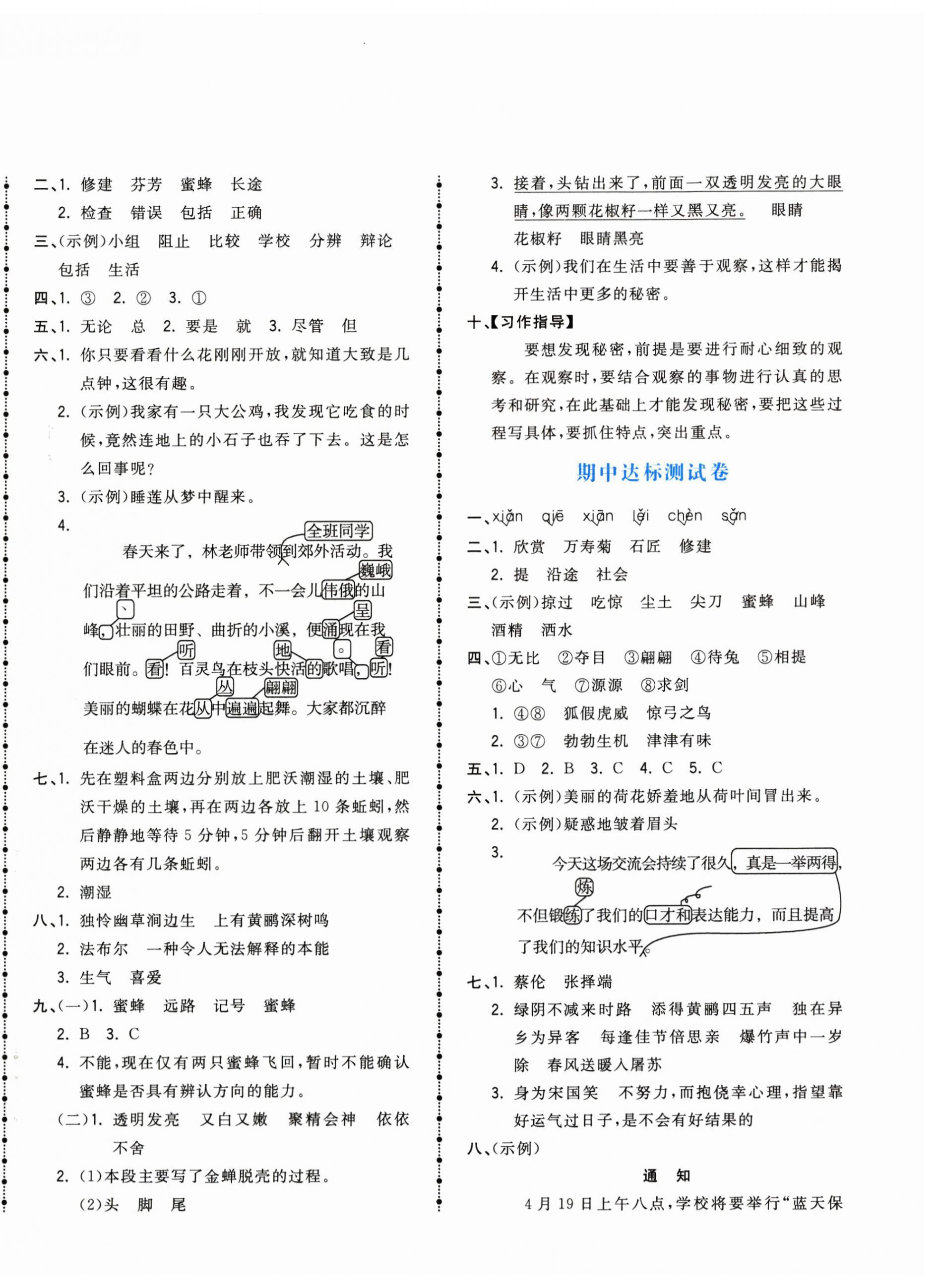 2025年奪冠金卷三年級語文下冊人教版 第3頁