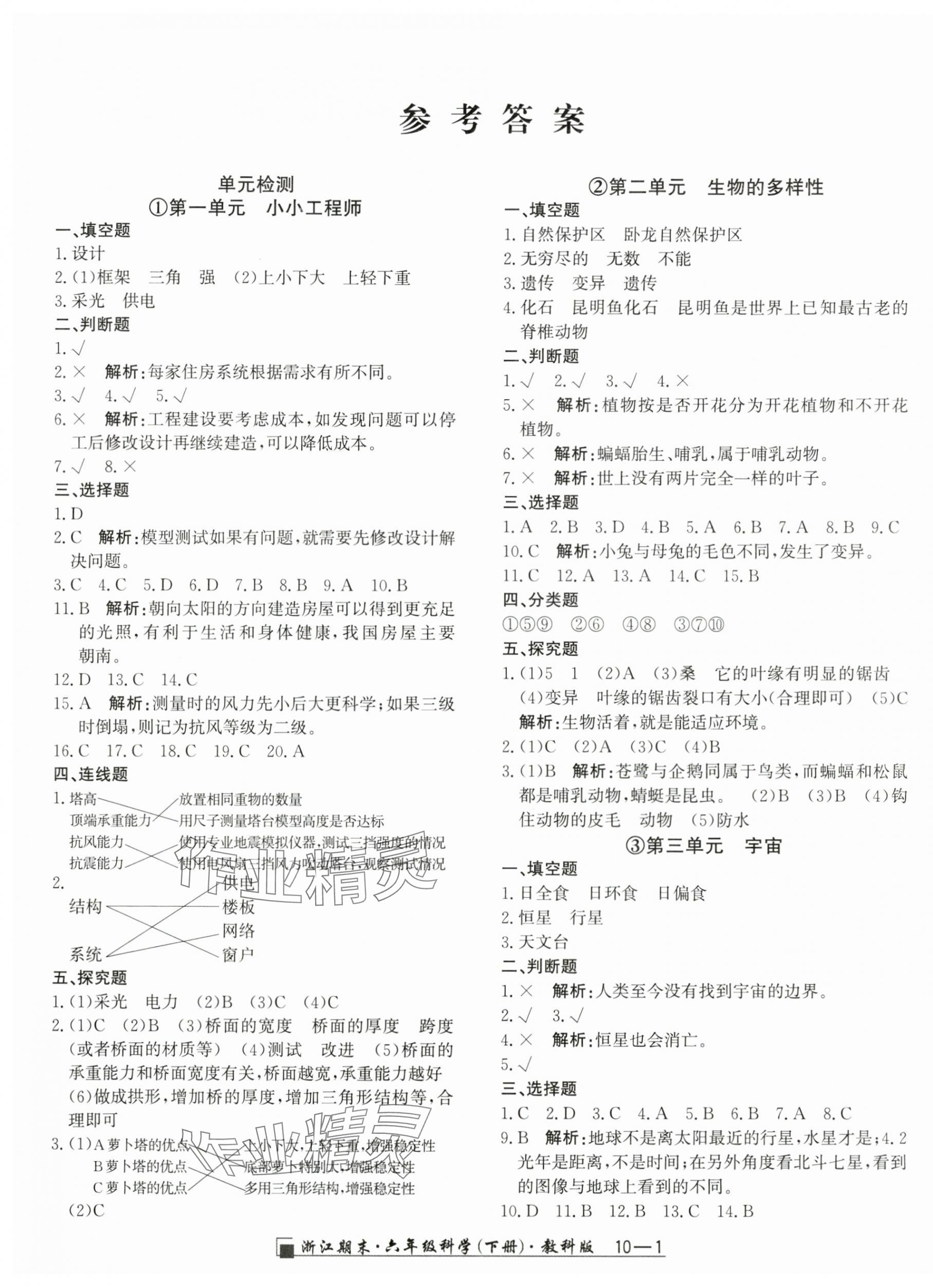 2025年勵(lì)耘書(shū)業(yè)浙江期末六年級(jí)科學(xué)下冊(cè)教科版 第1頁(yè)