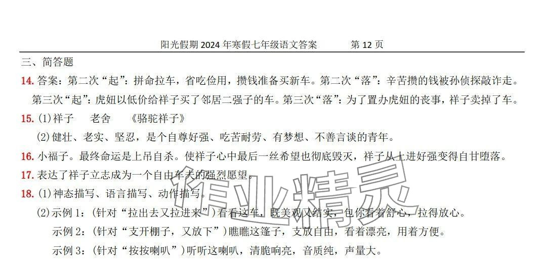 2024年領(lǐng)跑新學(xué)期寒假培優(yōu)銜接七年級(jí)&nbsp;第12頁(yè)