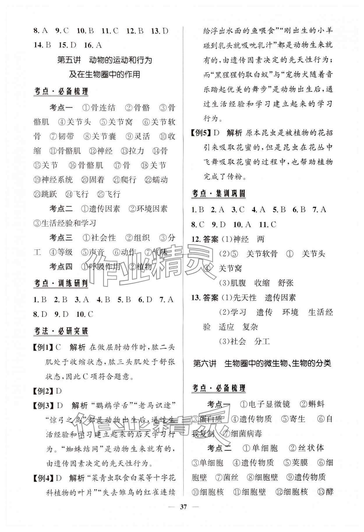 2025年初中總復(fù)習(xí)手冊知識出版社生物 第5頁