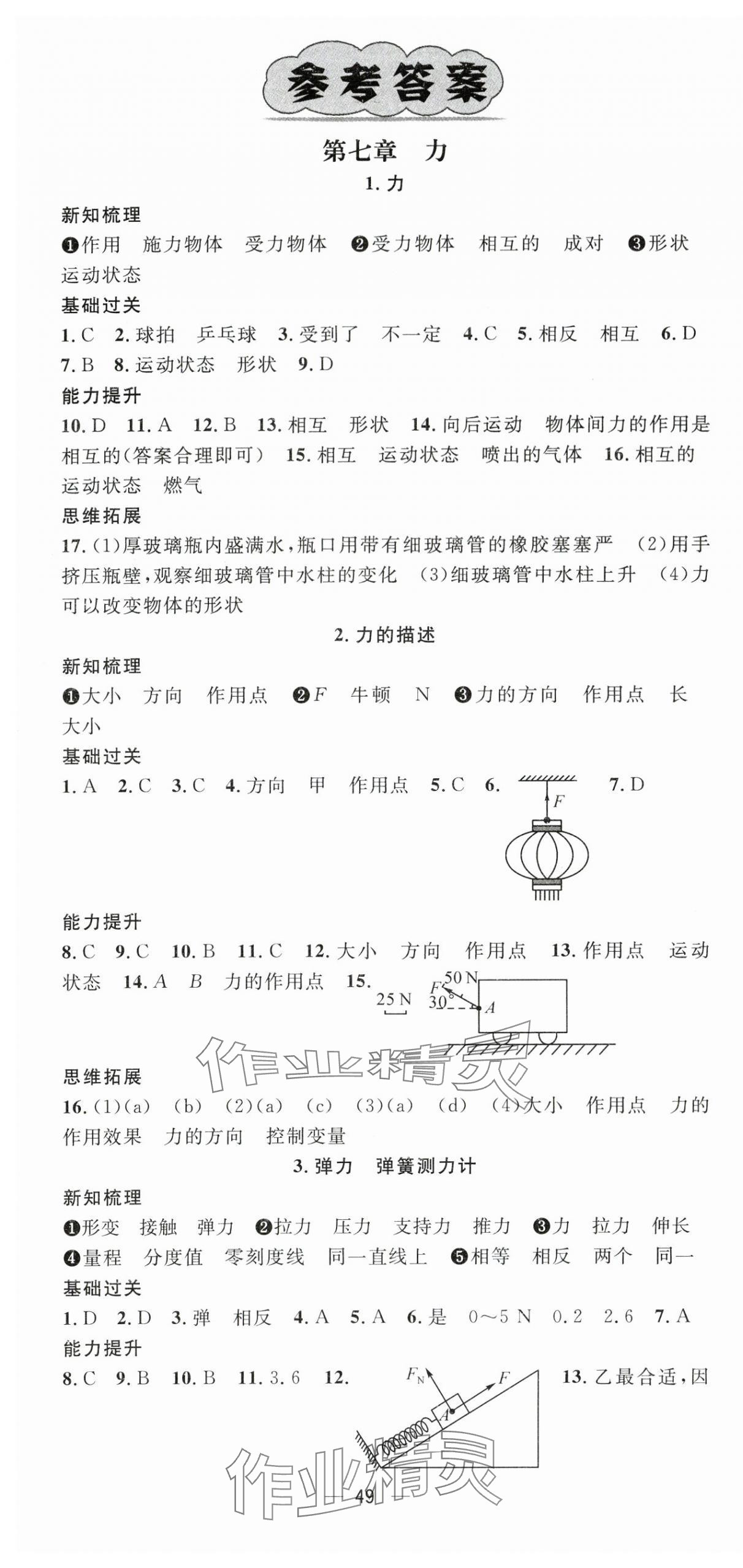 2024年名师测控八年级物理下册教科版 第1页