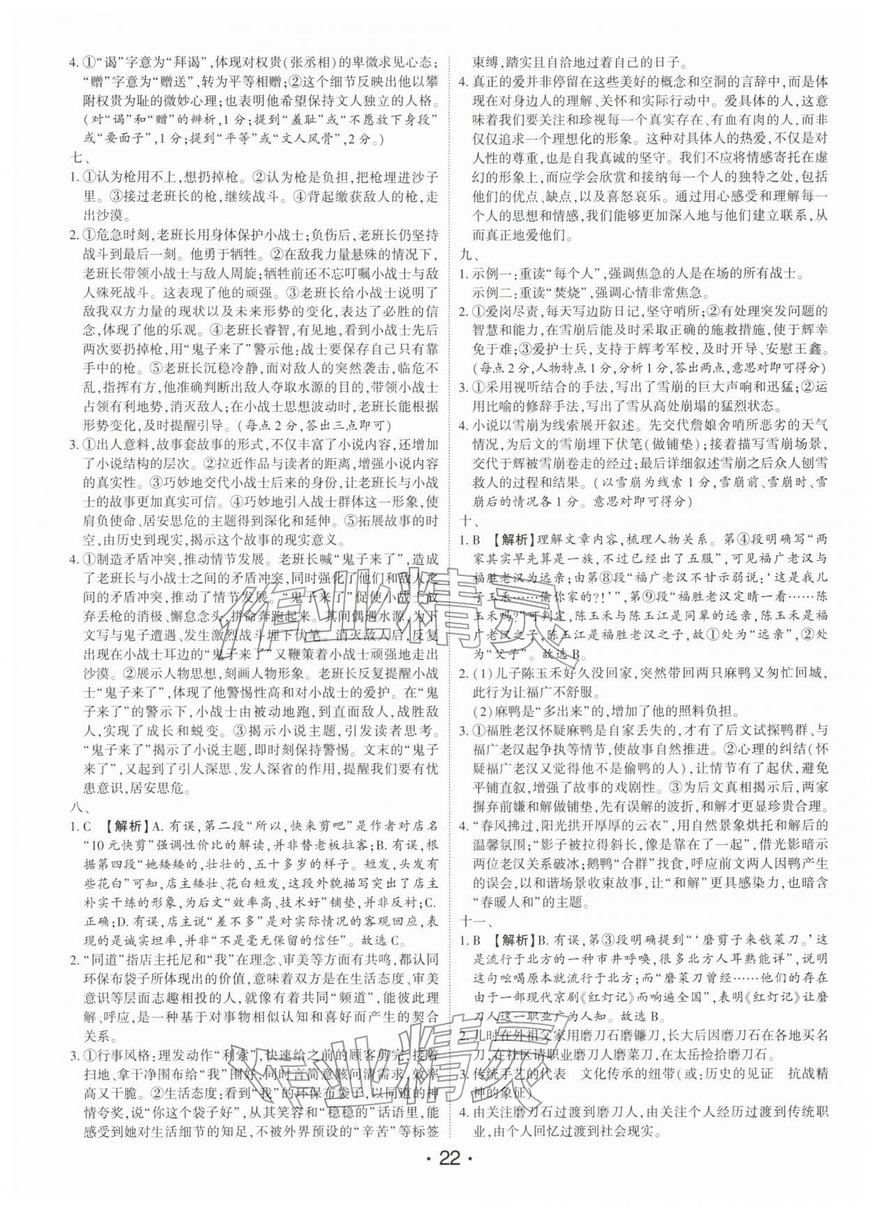 2026年语文总复习深圳专版&nbsp;第22页