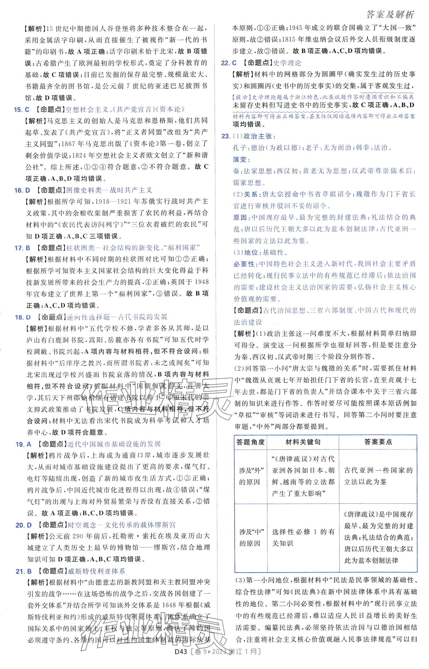 2024年高考必刷卷十年真題高中歷史全一冊(cè)人教版 第45頁(yè)