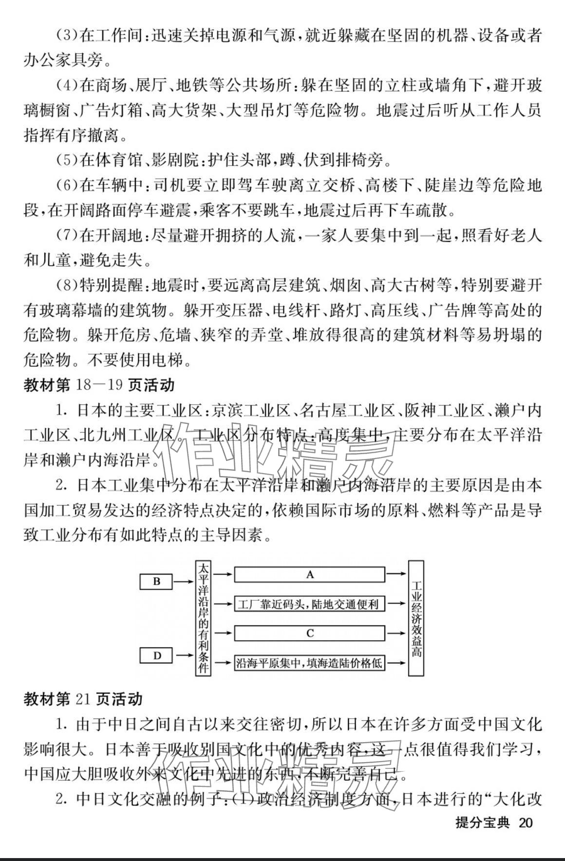 2024年課堂點睛七年級地理下冊人教版寧夏專版 參考答案第3頁