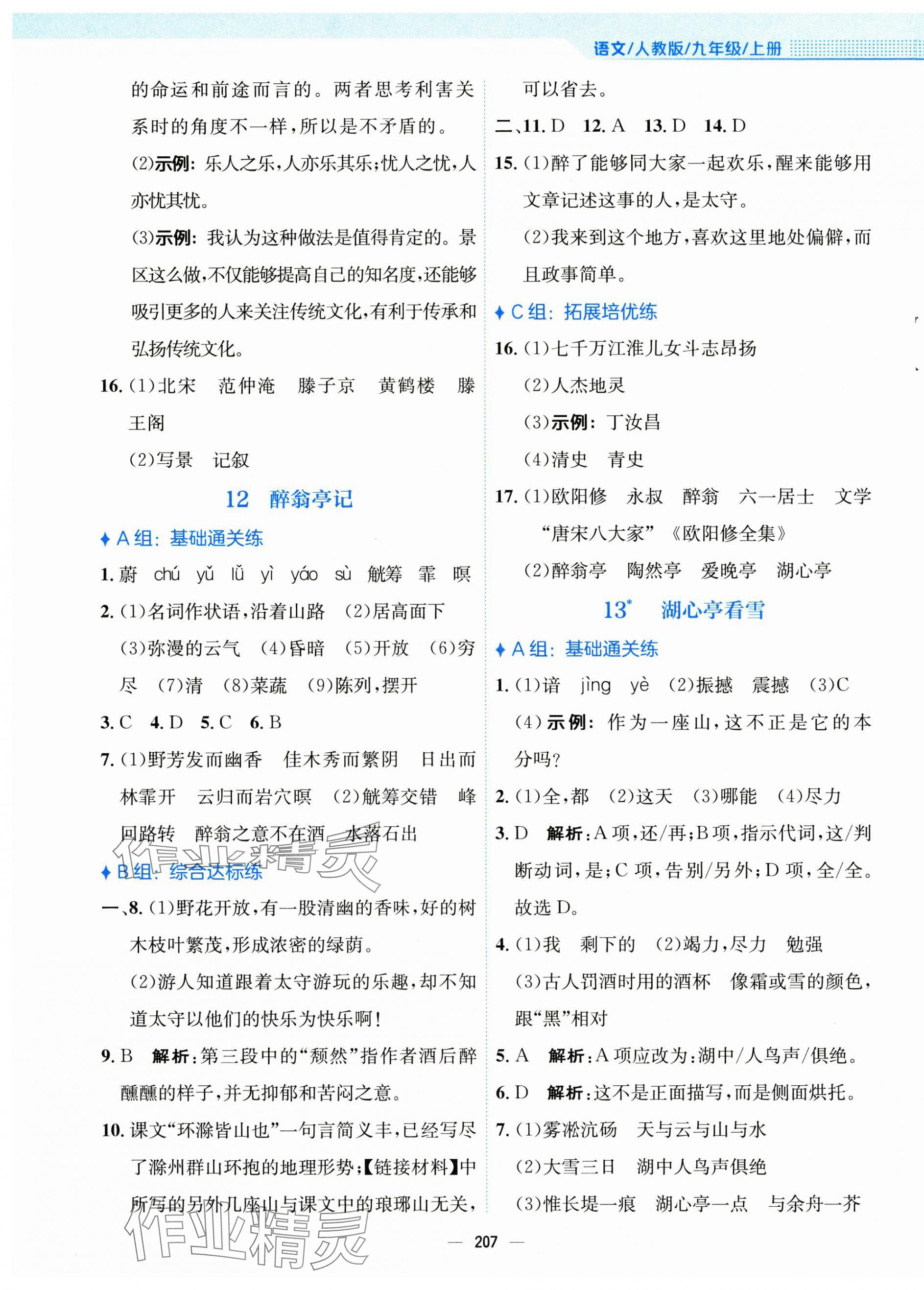 2024年新編基礎(chǔ)訓(xùn)練九年級語文上冊人教版 第11頁