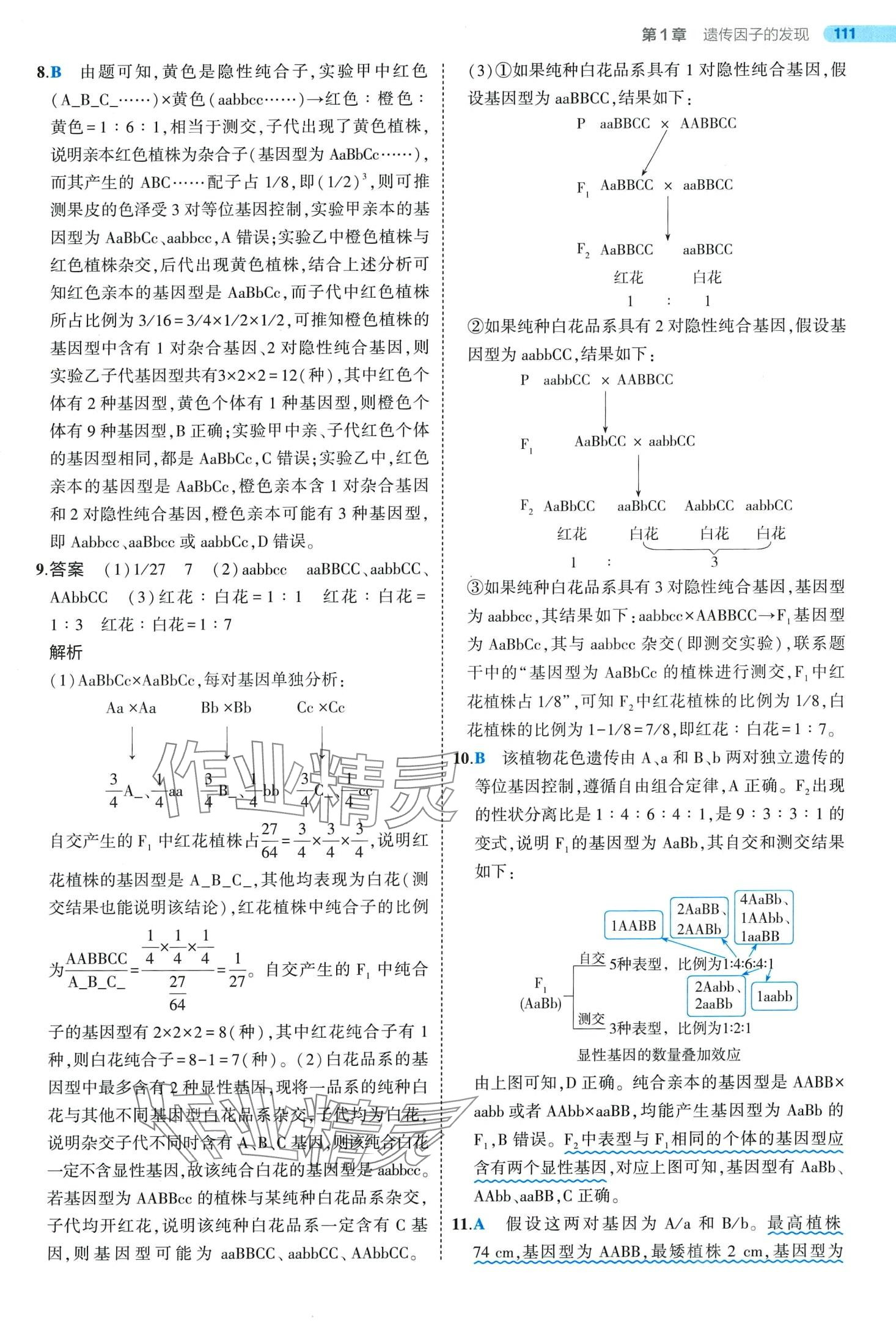 2024年5年高考3年模擬高中生物必修2人教版 第11頁(yè)