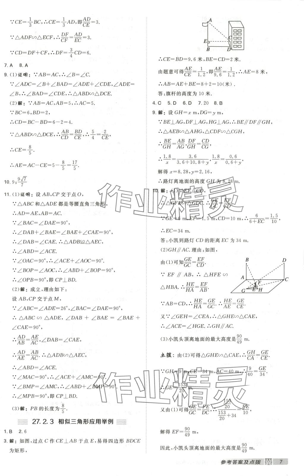 2025年点拨训练九年级数学下册人教版河北专版 第7页