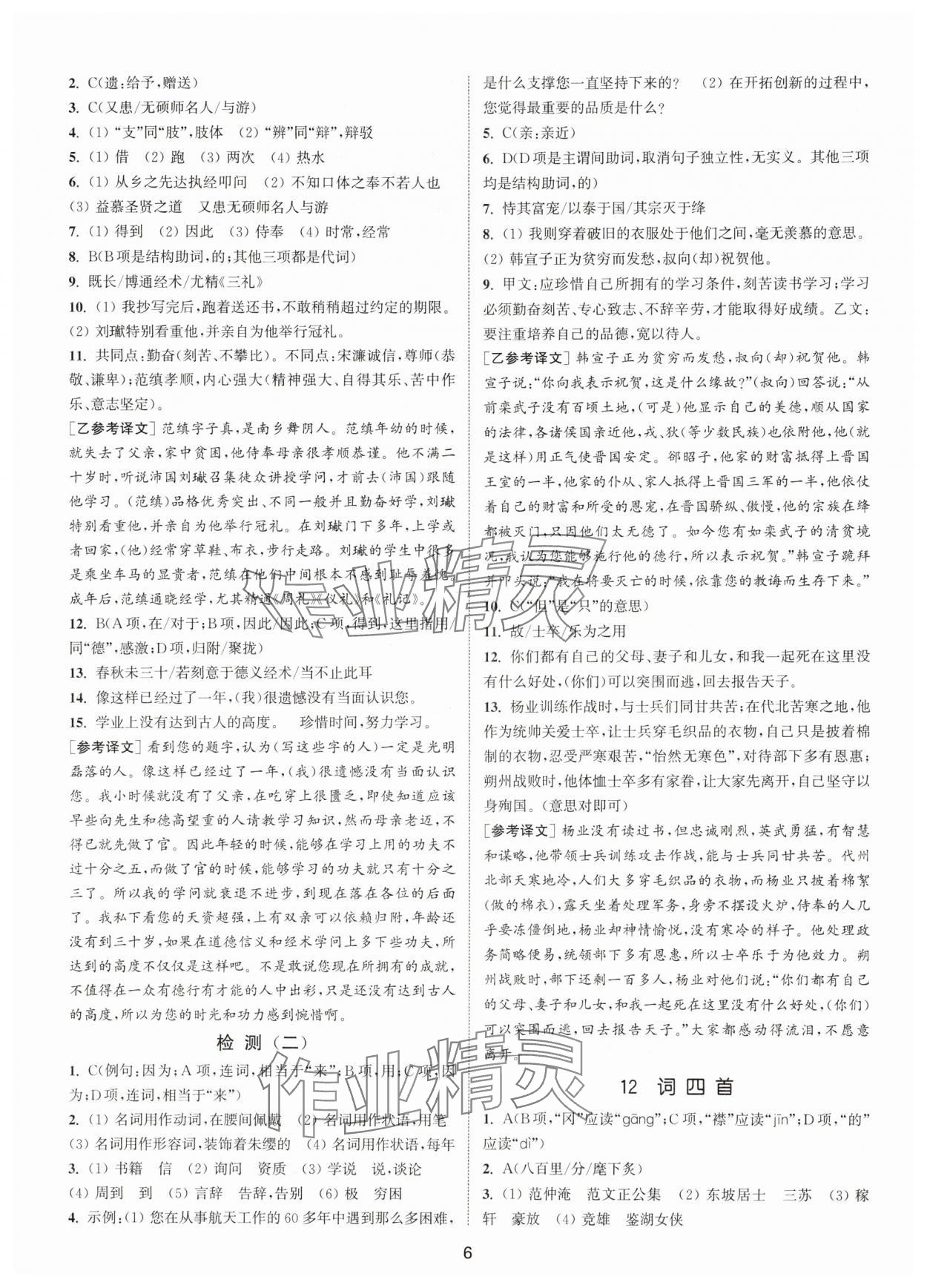 2025年通城學(xué)典活頁檢測九年級語文下冊人教版泰州專版 第6頁