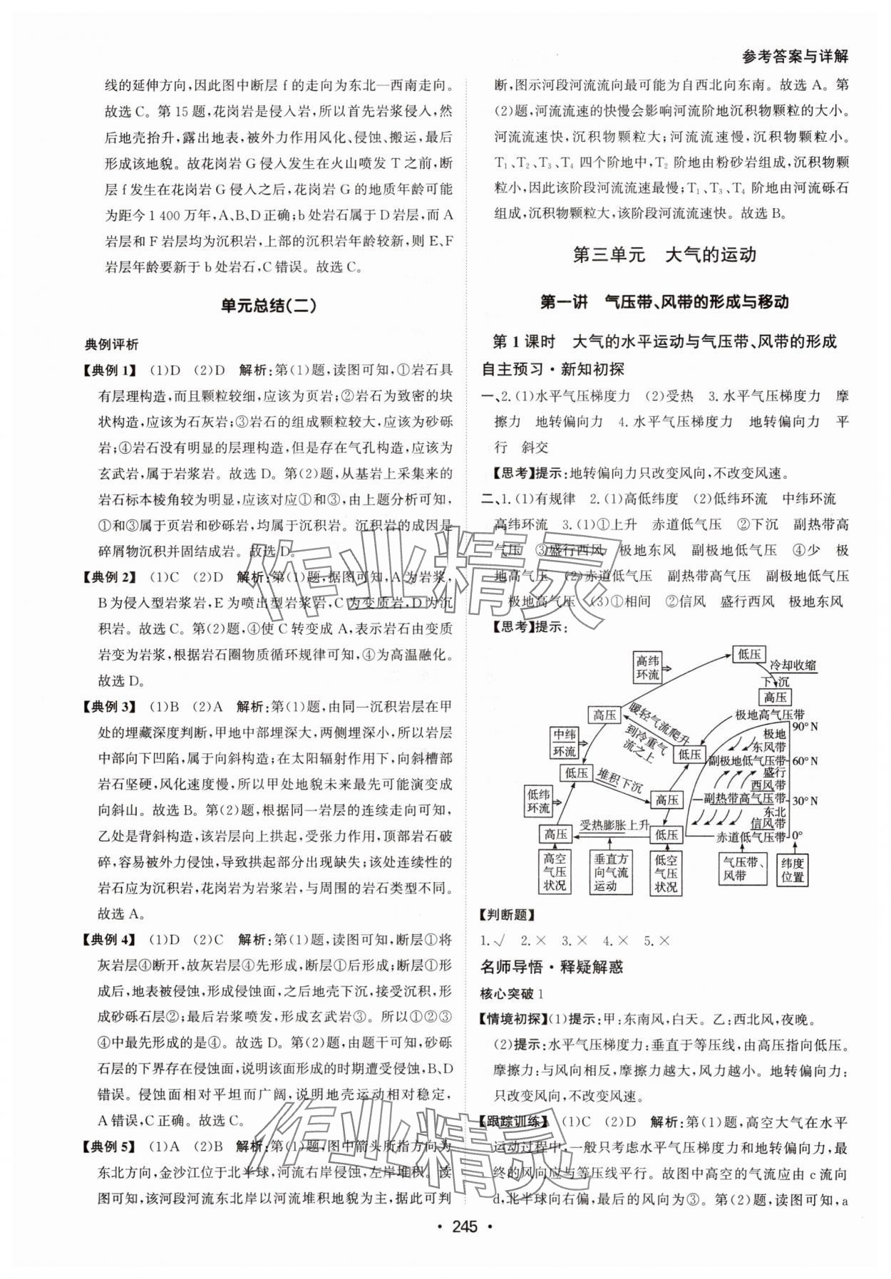 2024年系統(tǒng)集成新課程同步導(dǎo)學(xué)練測(cè)高中地理選擇性必修1湘教版 參考答案第11頁(yè)