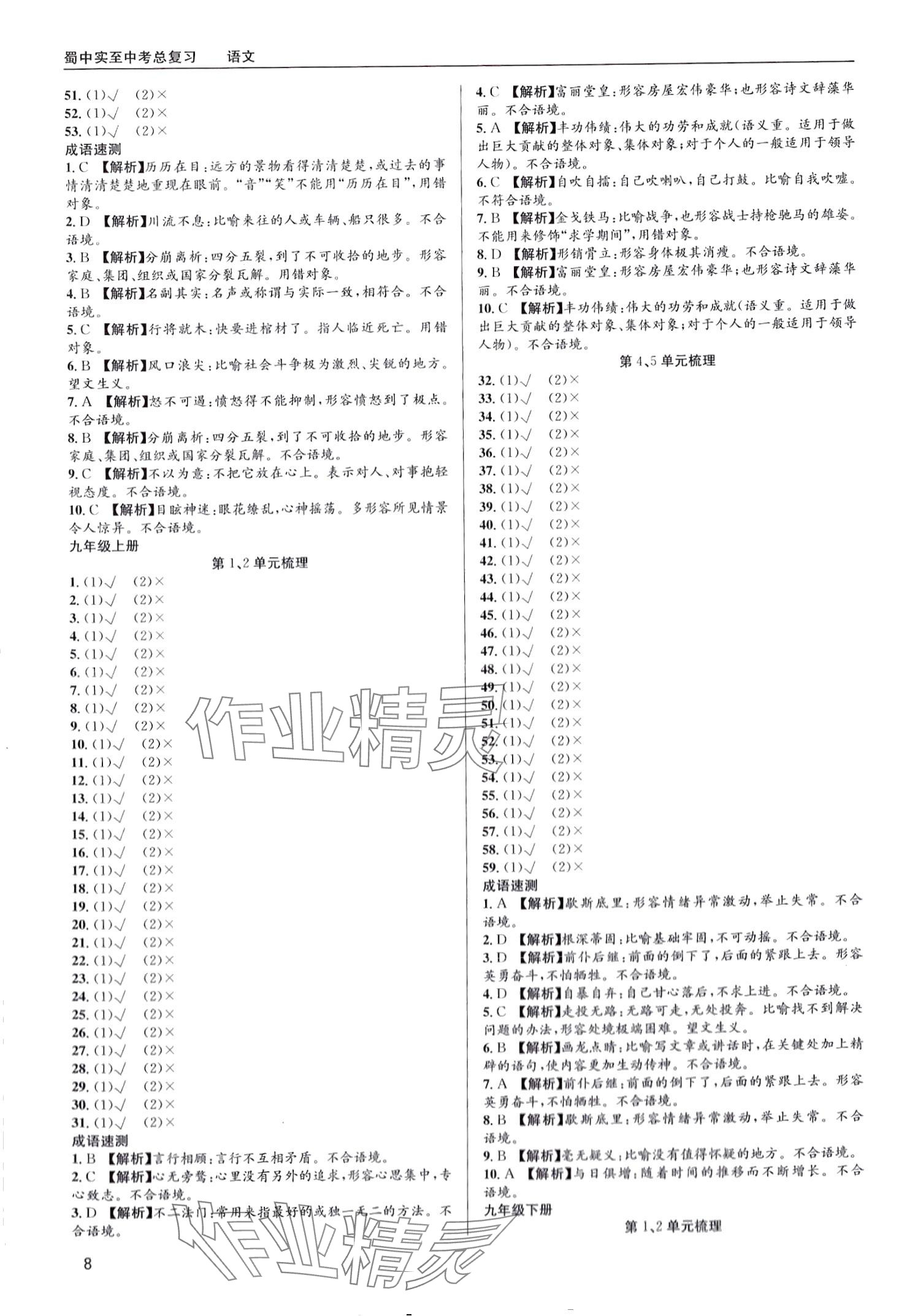 2024年蜀中实至中考总复习语文中考成都专版&nbsp;第8页