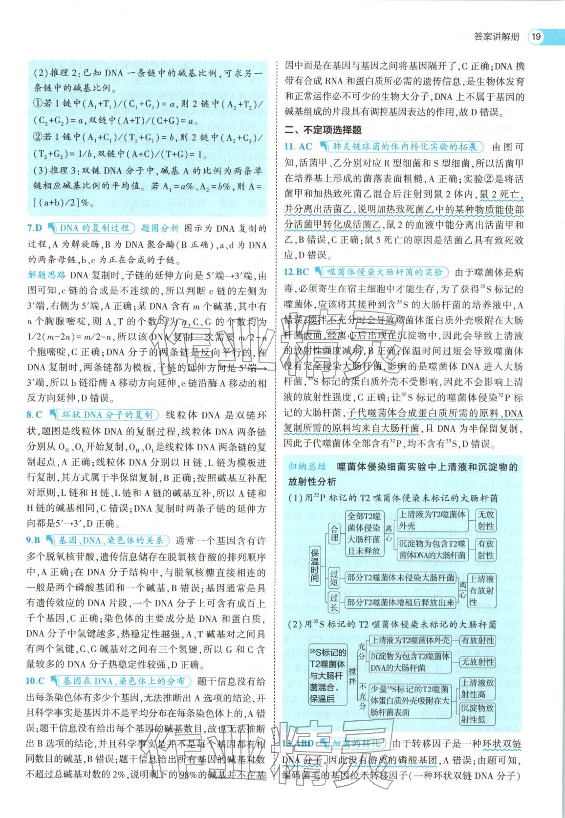 2026年53高中全优卷高中生物必修第二册人教版&nbsp;第19页